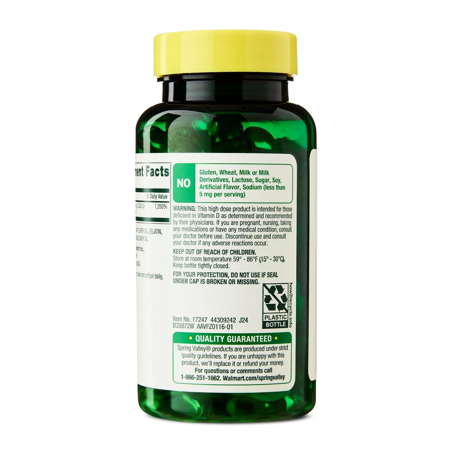 SUREFECT Vitamin D3 250mcg (10,000 IU) Softgel, 200 Softgels