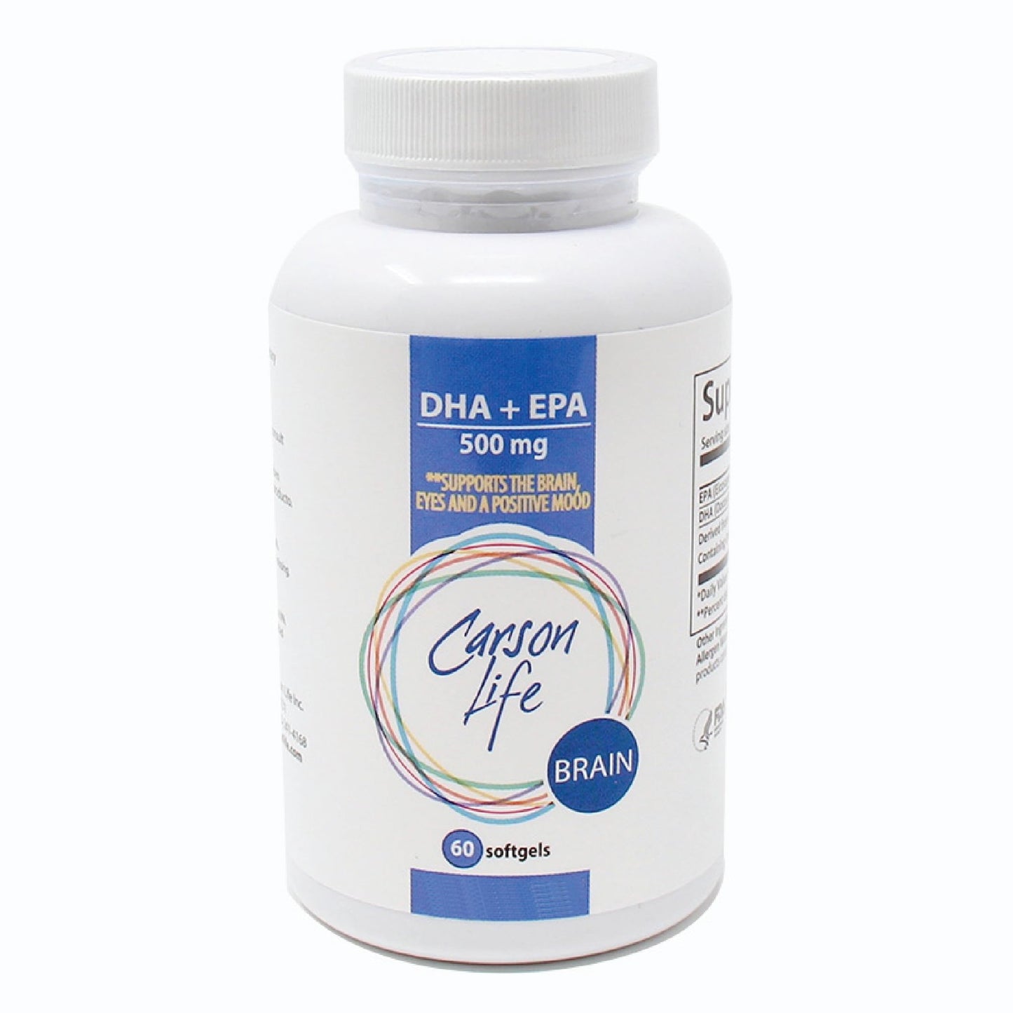 Carson Life DHA EPA Omega-3 Supplement Capsule, 60 Count