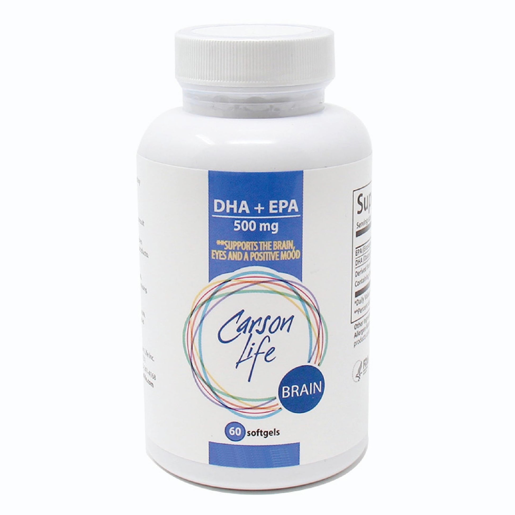 Carson Life DHA EPA Omega-3 Supplement Capsule, 60 Count