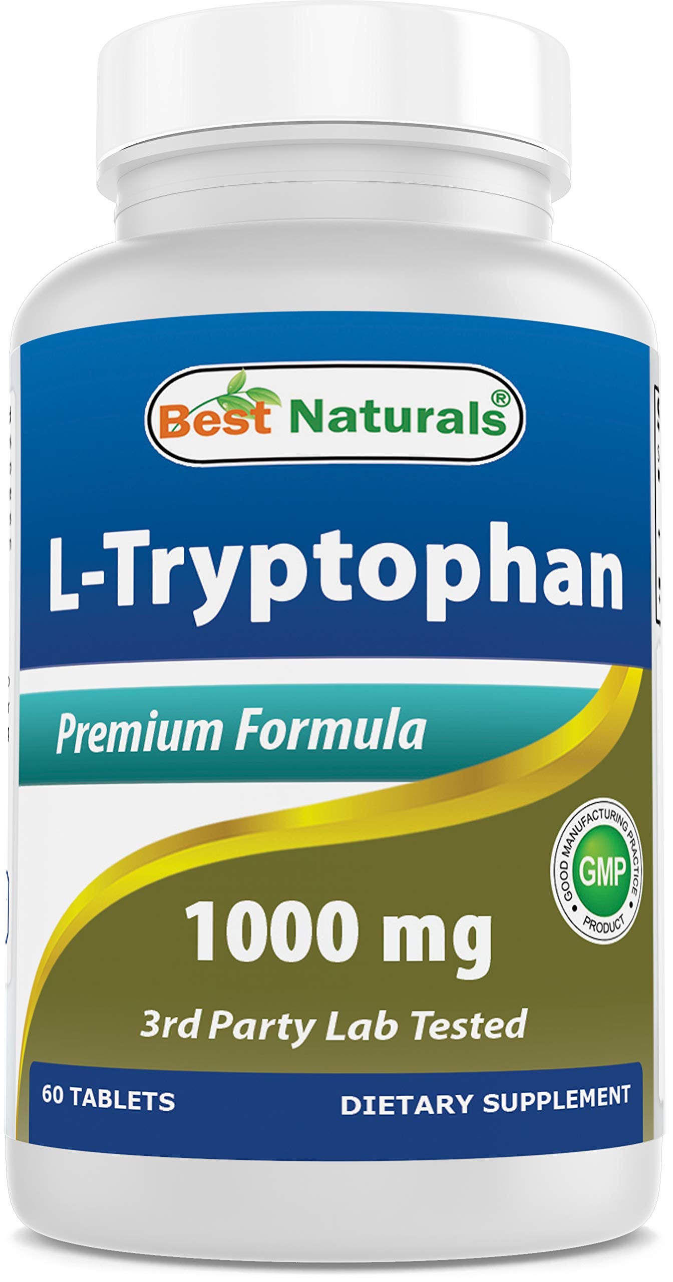 Best Naturals L-Tryptophan 1000 mg Tablets, 60 Tablets