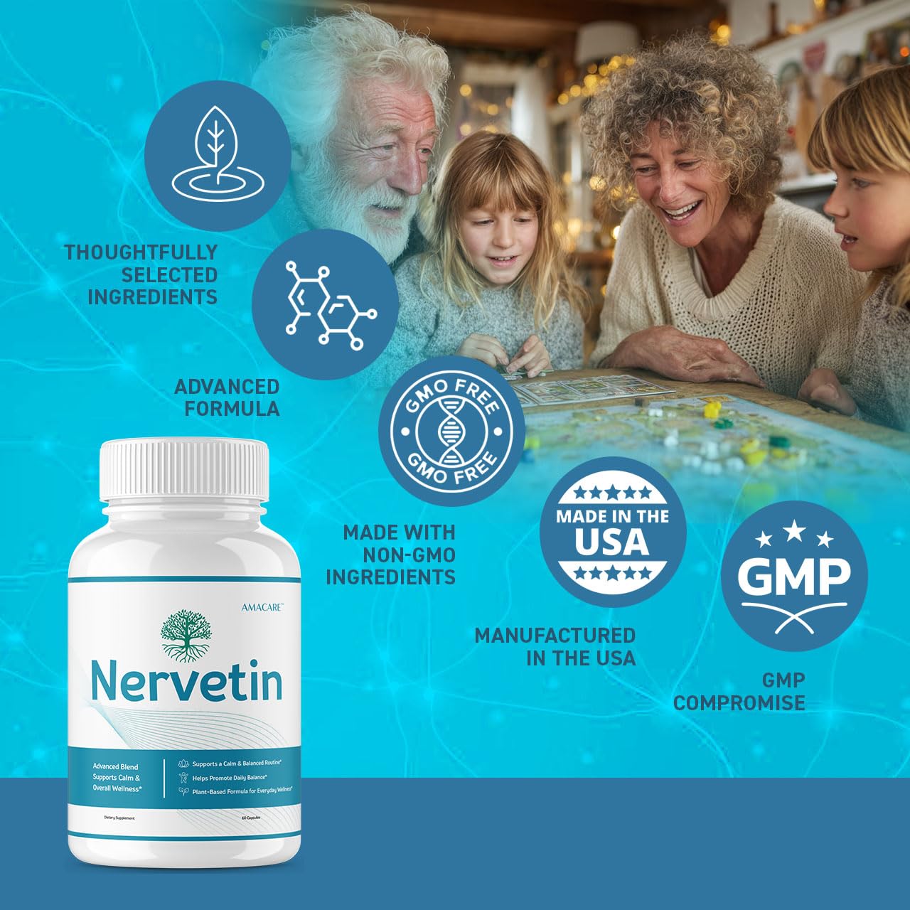 AMACARE Nervetin Capsules 180 Capsules