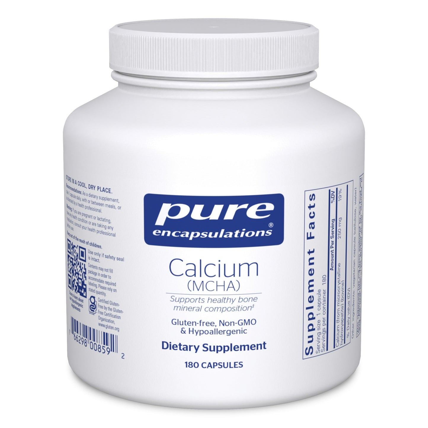 Pure Encapsulations Calcium MCHA Capsules 180
