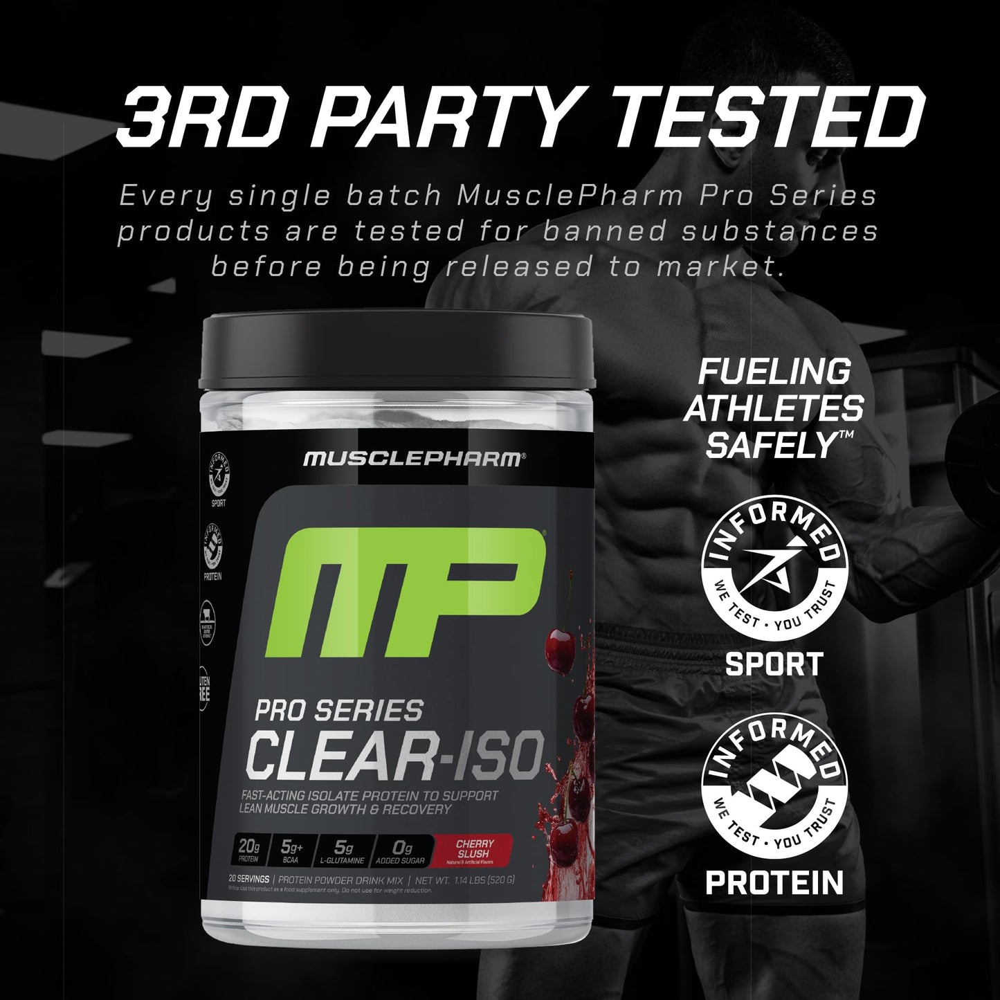 Muscle Pharm Pro Series Clear-ISO Clear Whey Protein Isolate Bundle, Powder, 40 Servings