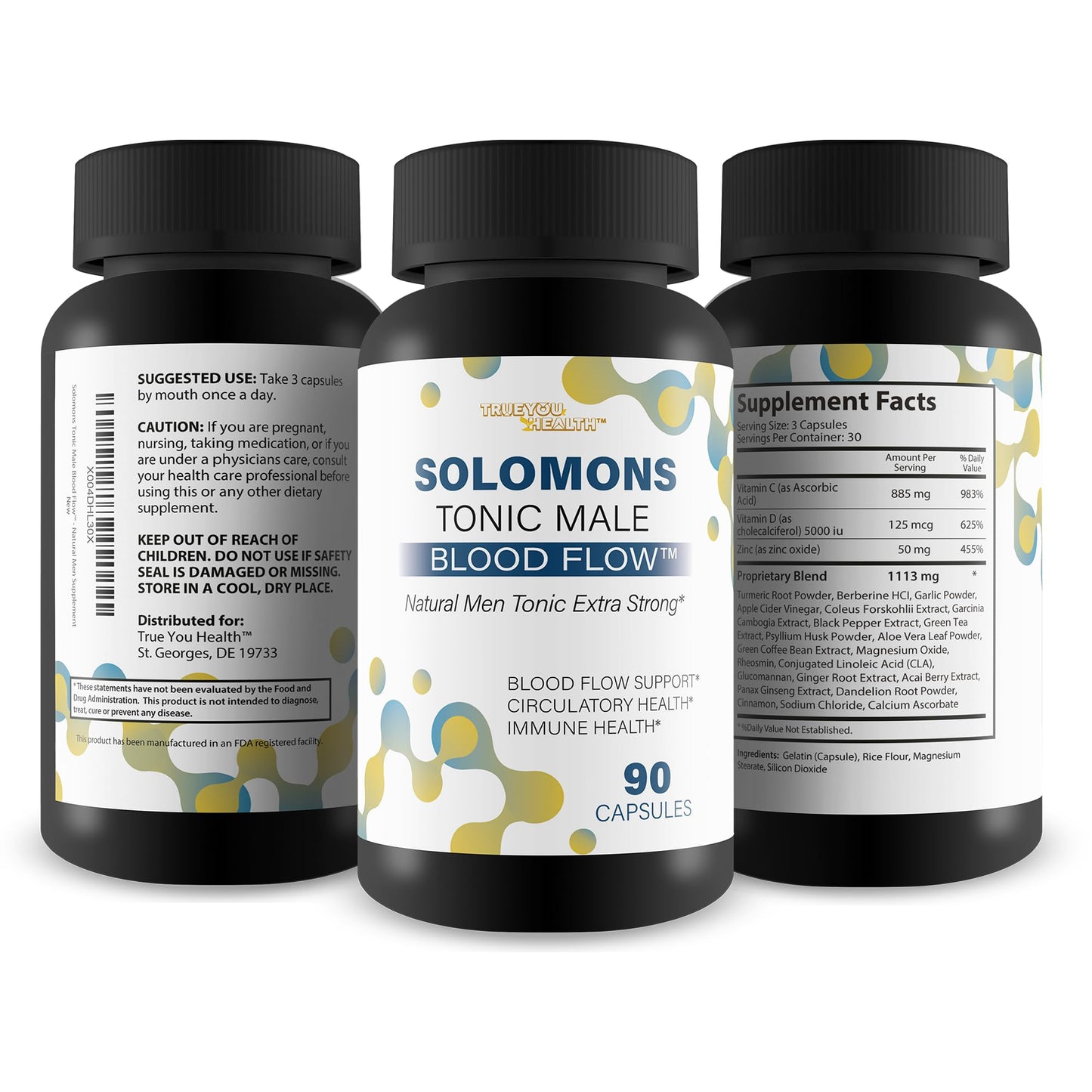True You Health Solomons Tonic Blood Flow Capsule 90 Count