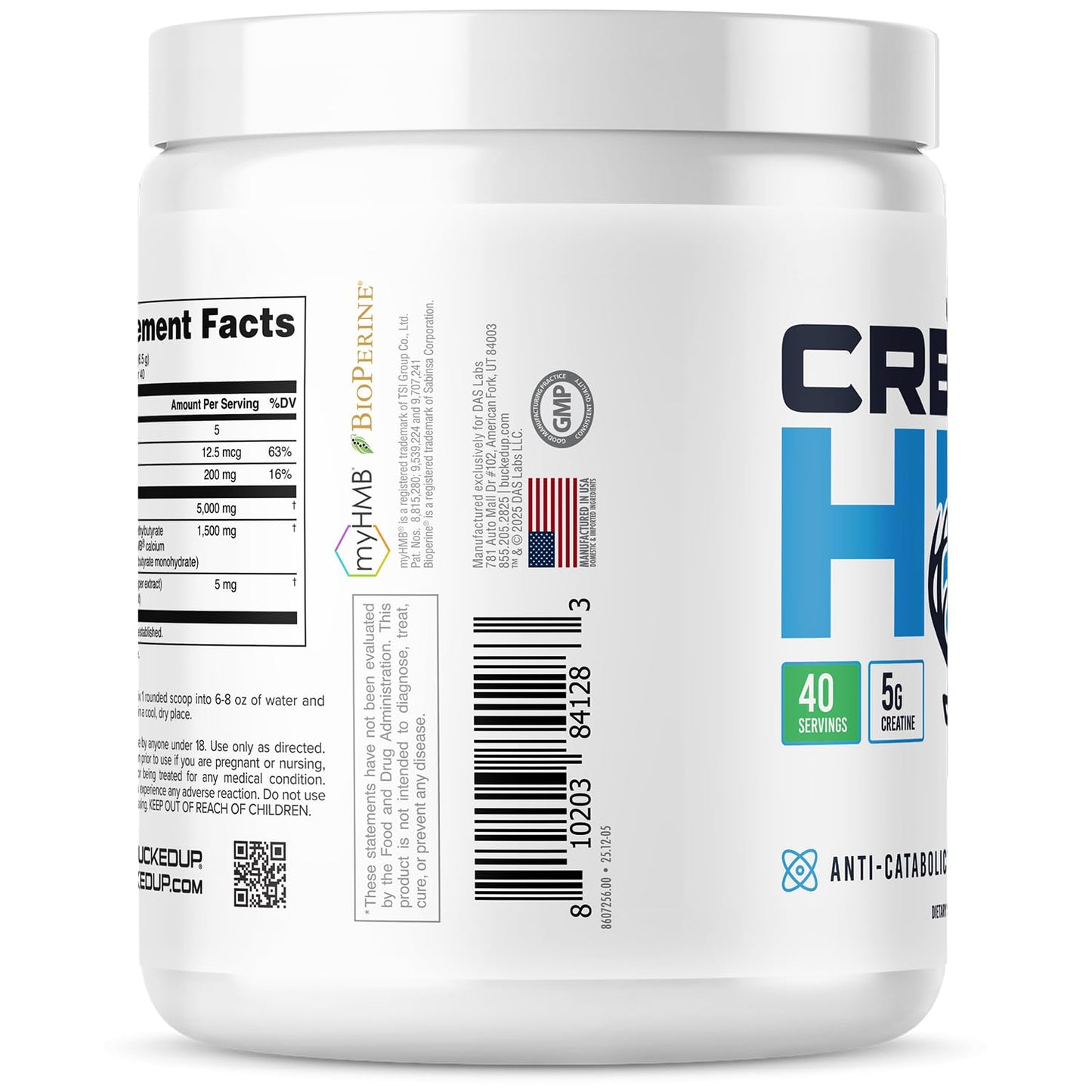 Bucked Up Creatine HMB Powder 9.2 Ounce