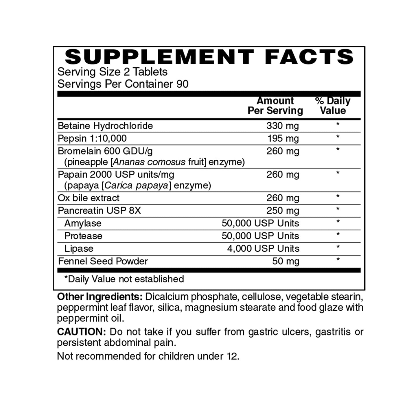 Holly Hill Health Foods Superzymes 180 Tablets