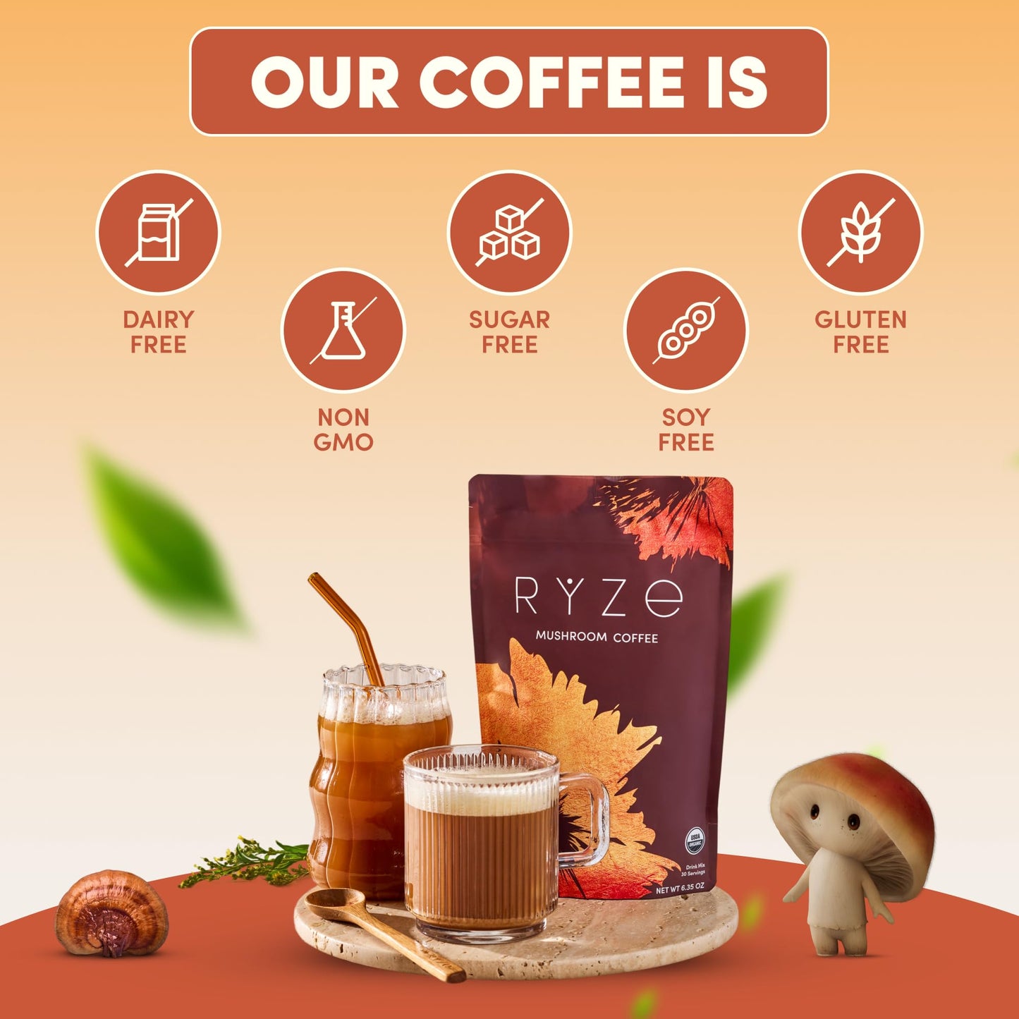 RYZE SUPERFOODS Mushroom Coffee Powder 6.3