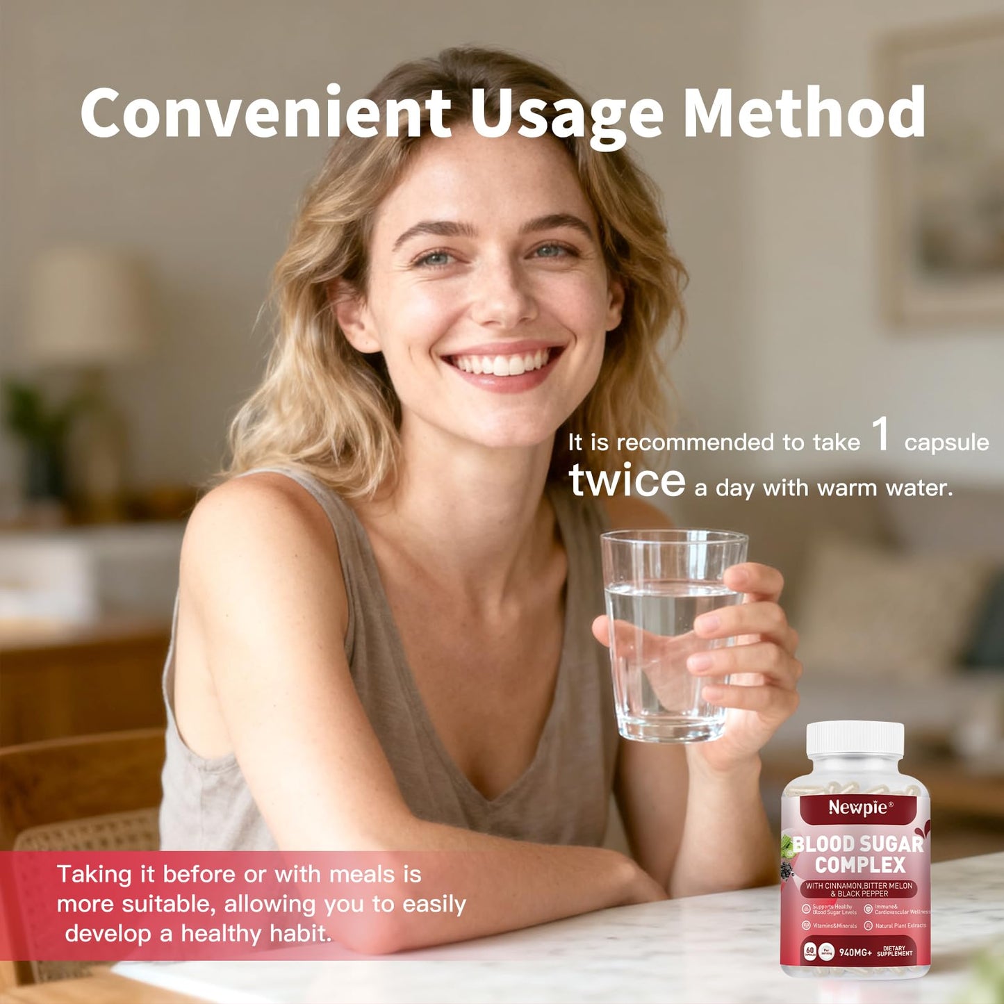 Newpie Blood Sugar Complex Supplement Capsule 120 Capsules