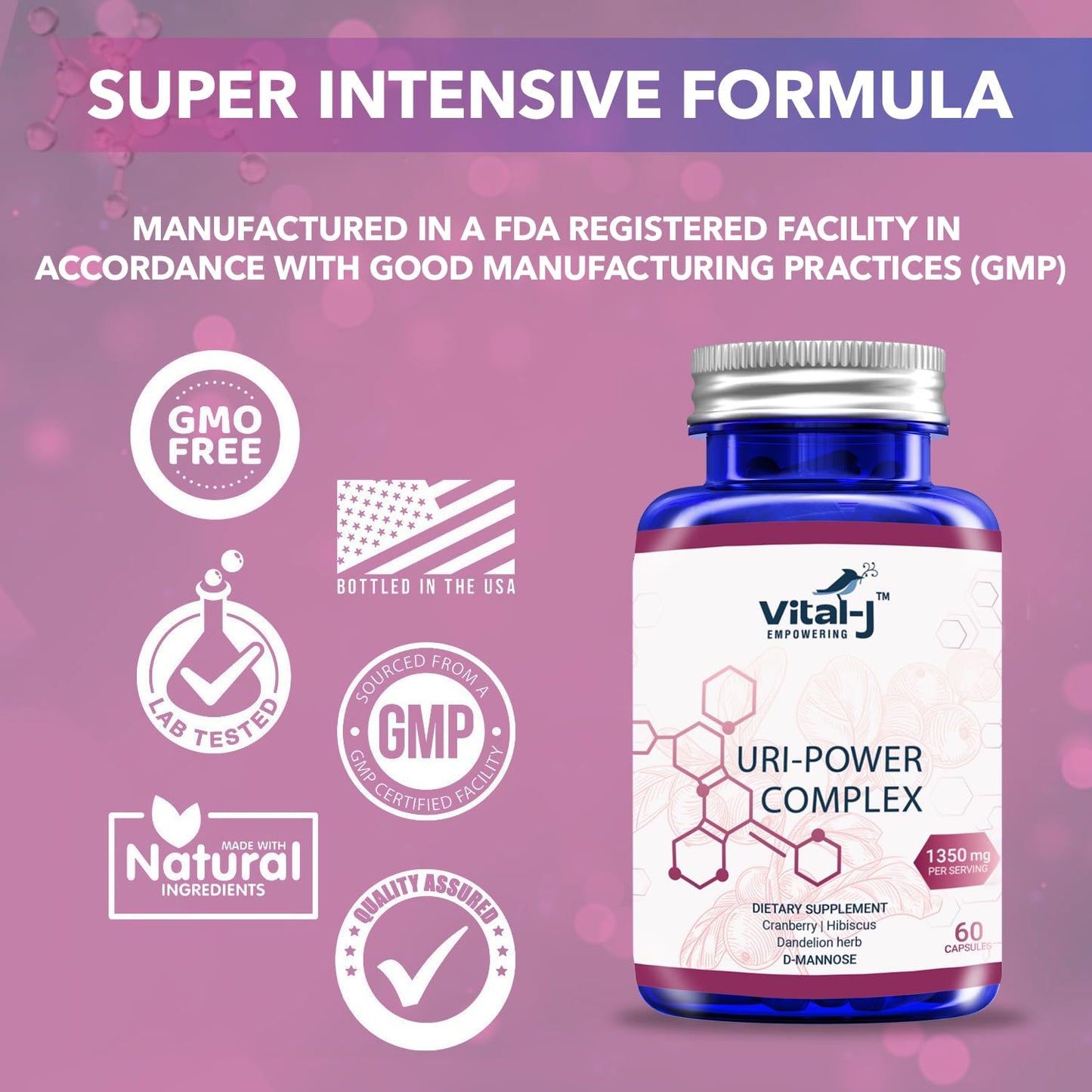 Vital-J Empowering 4-In-1 URI Power Complex 1350mg Capsule, 120 Count