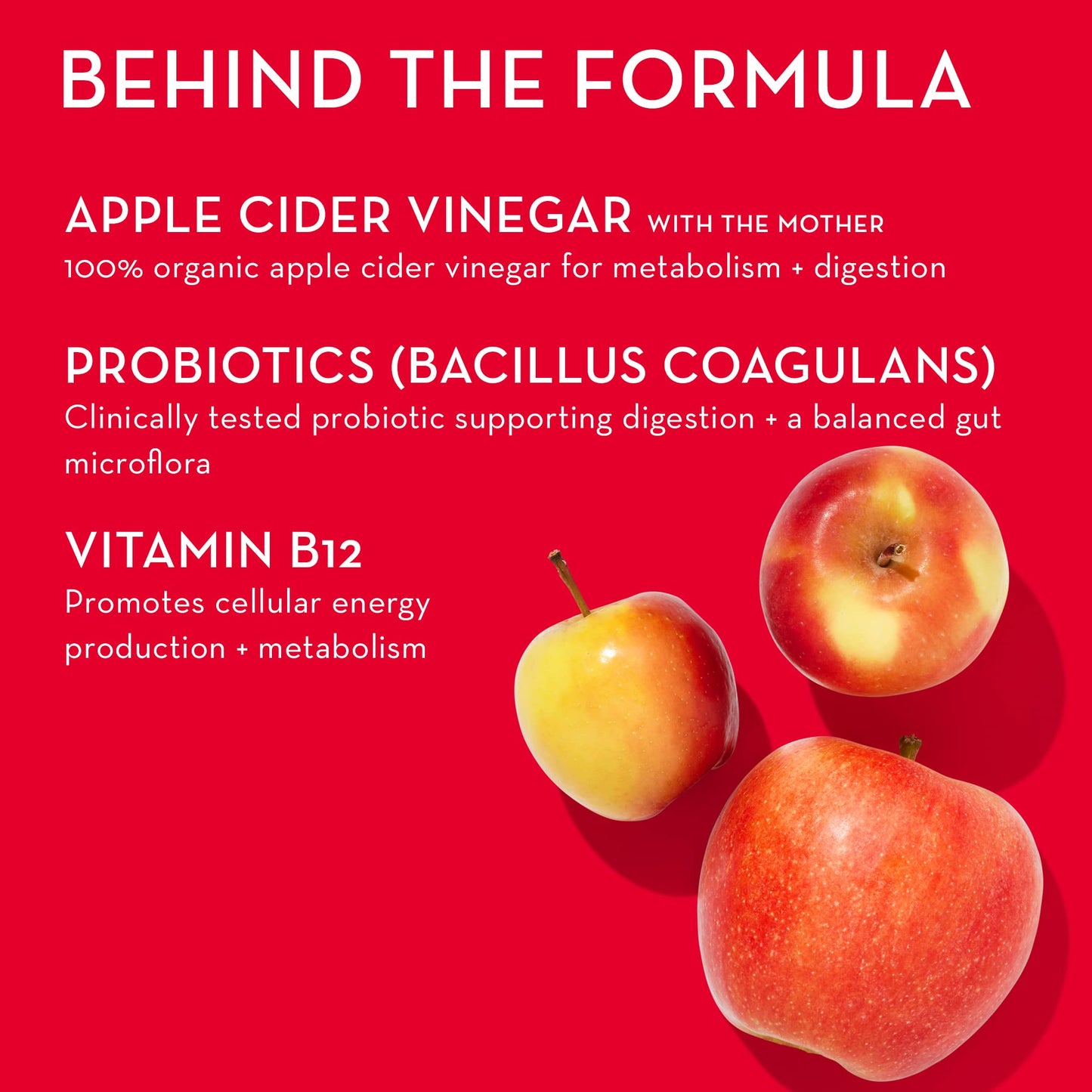 HUM Pro Apple Cider Vinegar Gummies with Probiotics, 60 Gummies