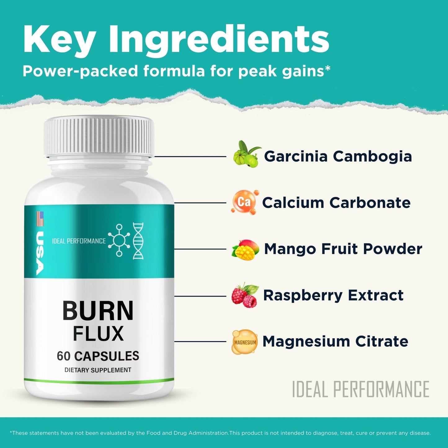 IDEAL PERFORMANCE Burnflux Capsules 60 Count