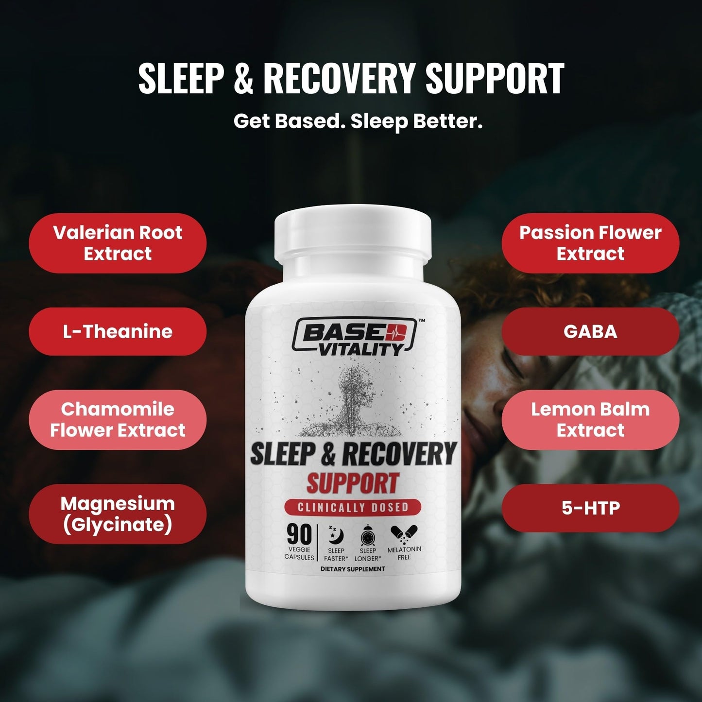 Based Vitality Sleep & Recovery Capsules, 90 Capsules