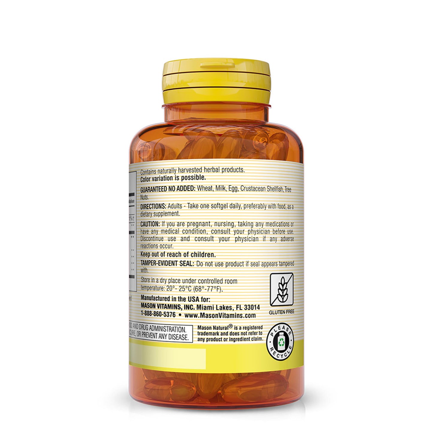 MASON NATURAL Flaxseed Oil 1000mg – Omega 3-6-9 Softgels for Heart Health, 100 Softgels