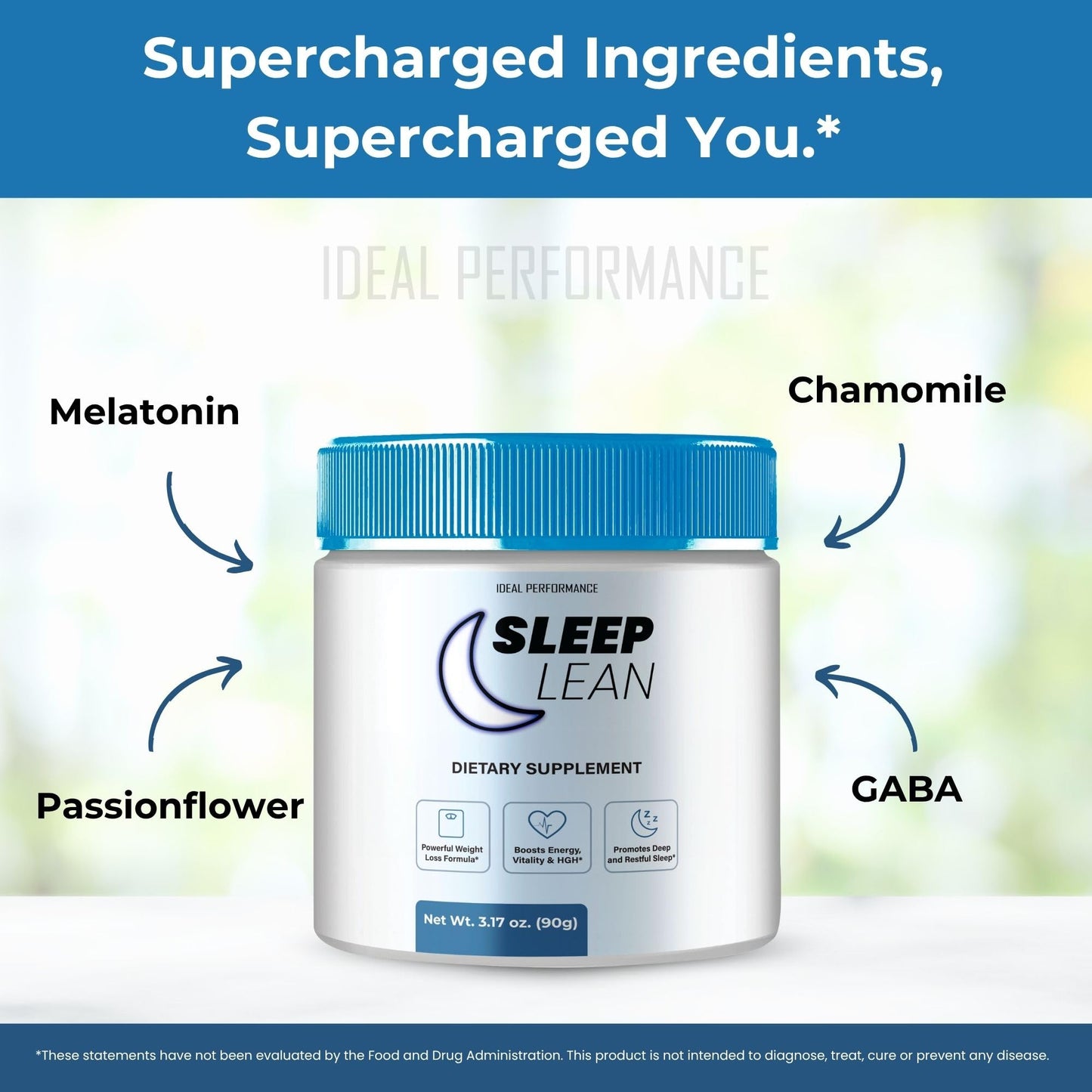 IDEAL PERFORMANCE Sleep Lean Powder, 10 oz