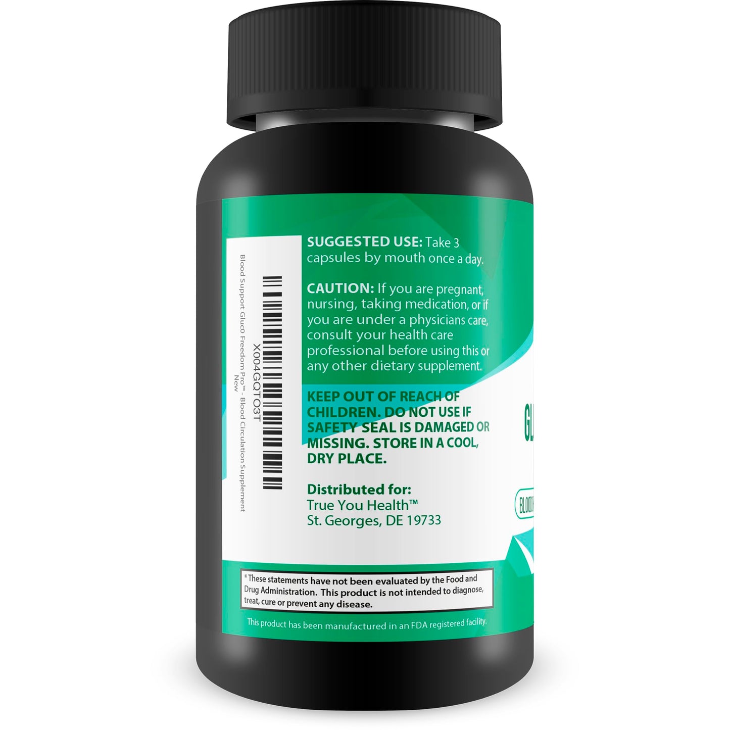 True You Health Blood Support Gluc0 Freedom Pro Capsule, 90 Count