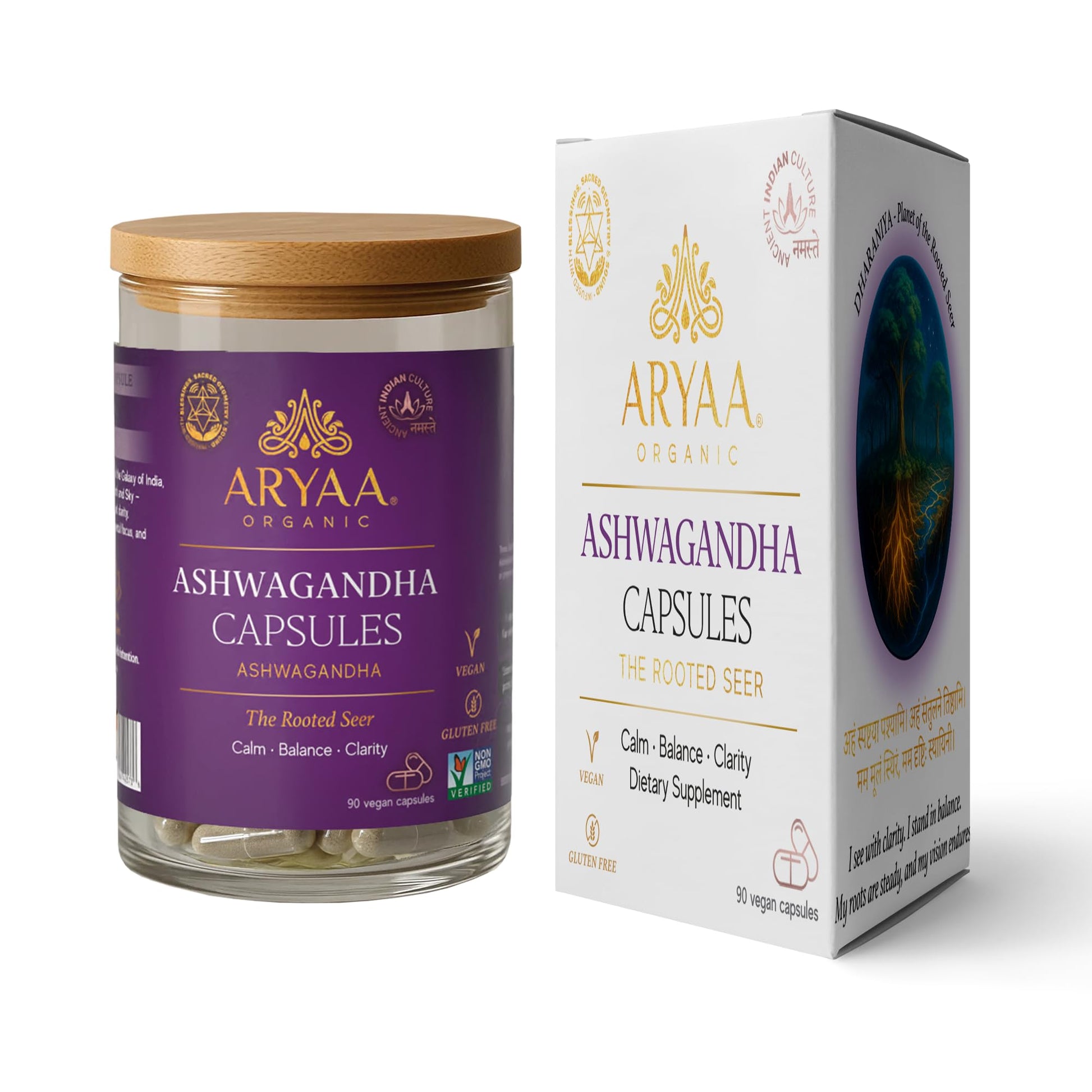 Aryaa Organic Ashwagandha Capsules 90 Count