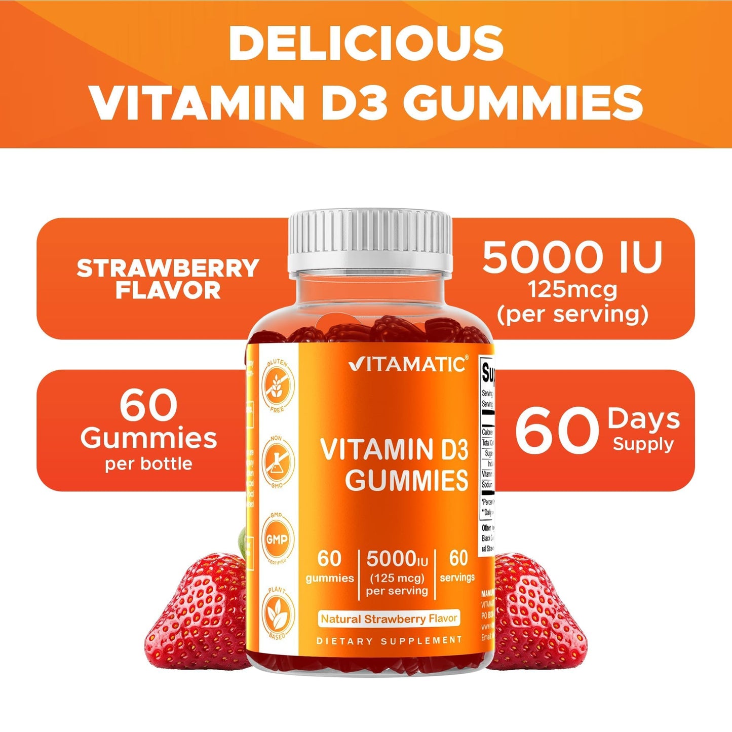 Vitamatic Vitamin D3 Gummies 60 Gummies