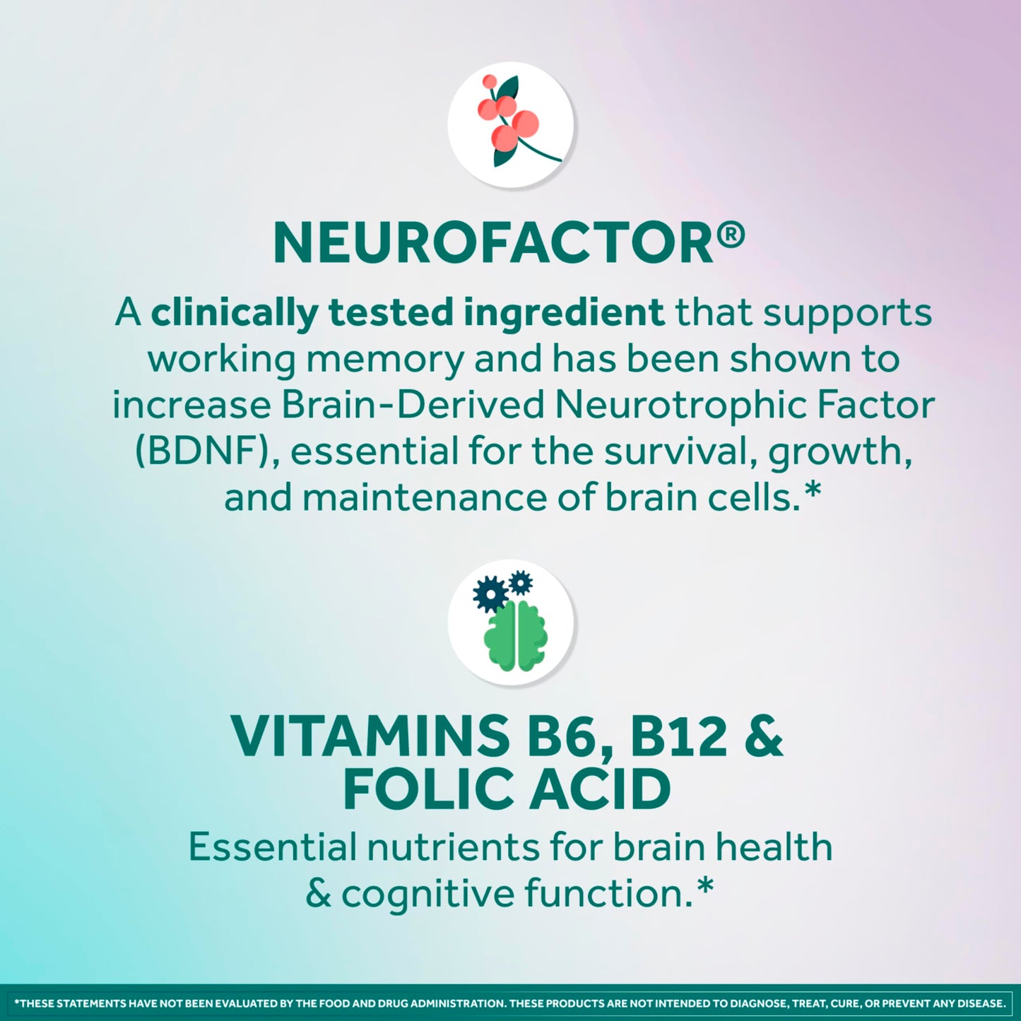 NEURIVA Memory 3D Brain Supplement Capsules, 50 Count