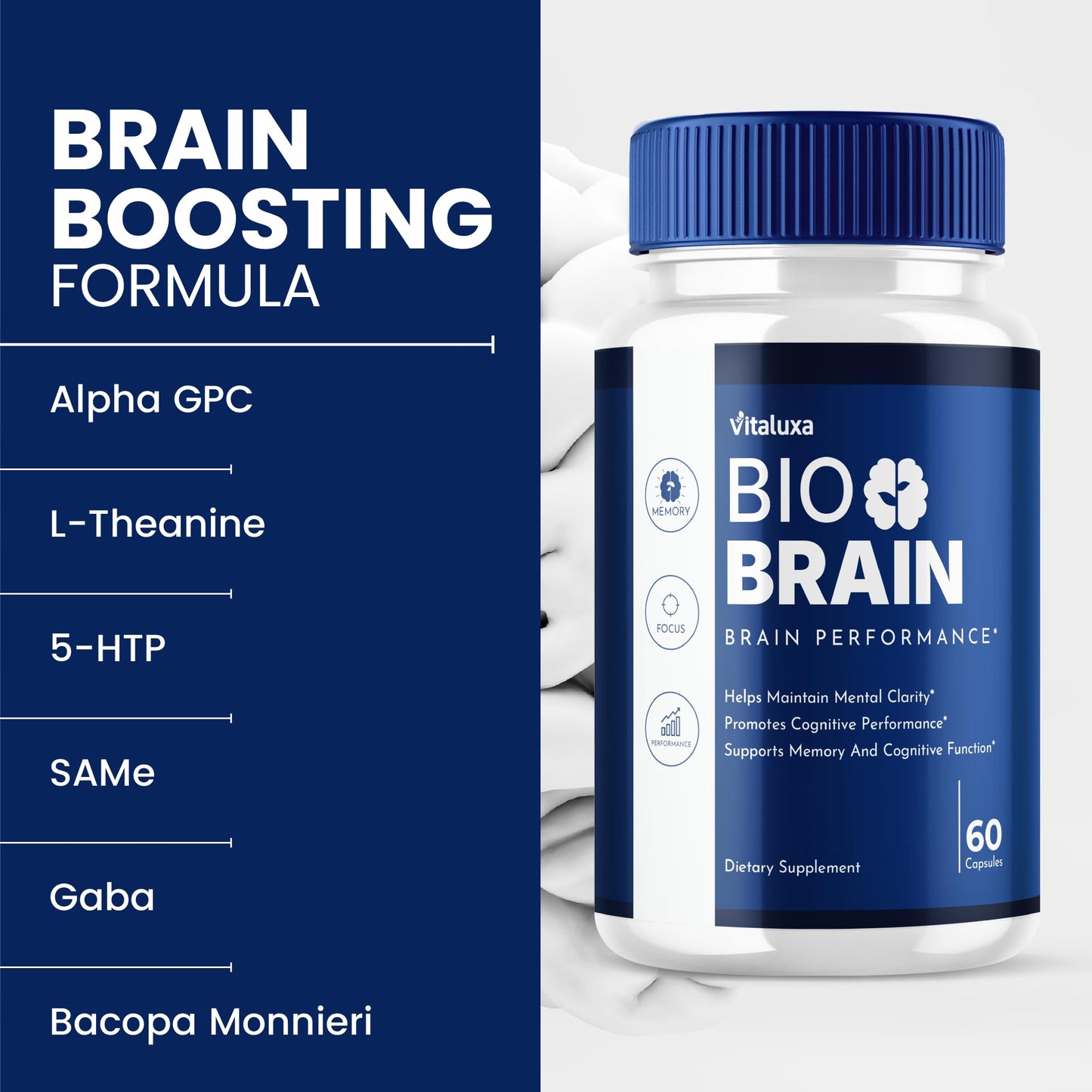 Vitaluxa Bio Brain Capsules 300 Capsules