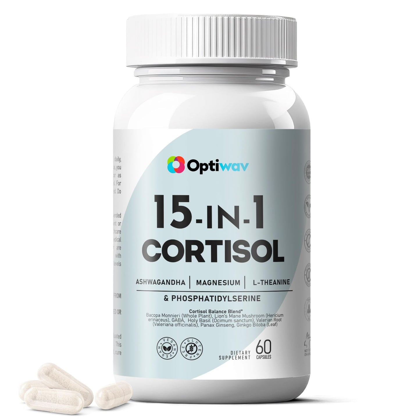 Optiwav Cortisol Detox Supplement Capsule, 60 Count