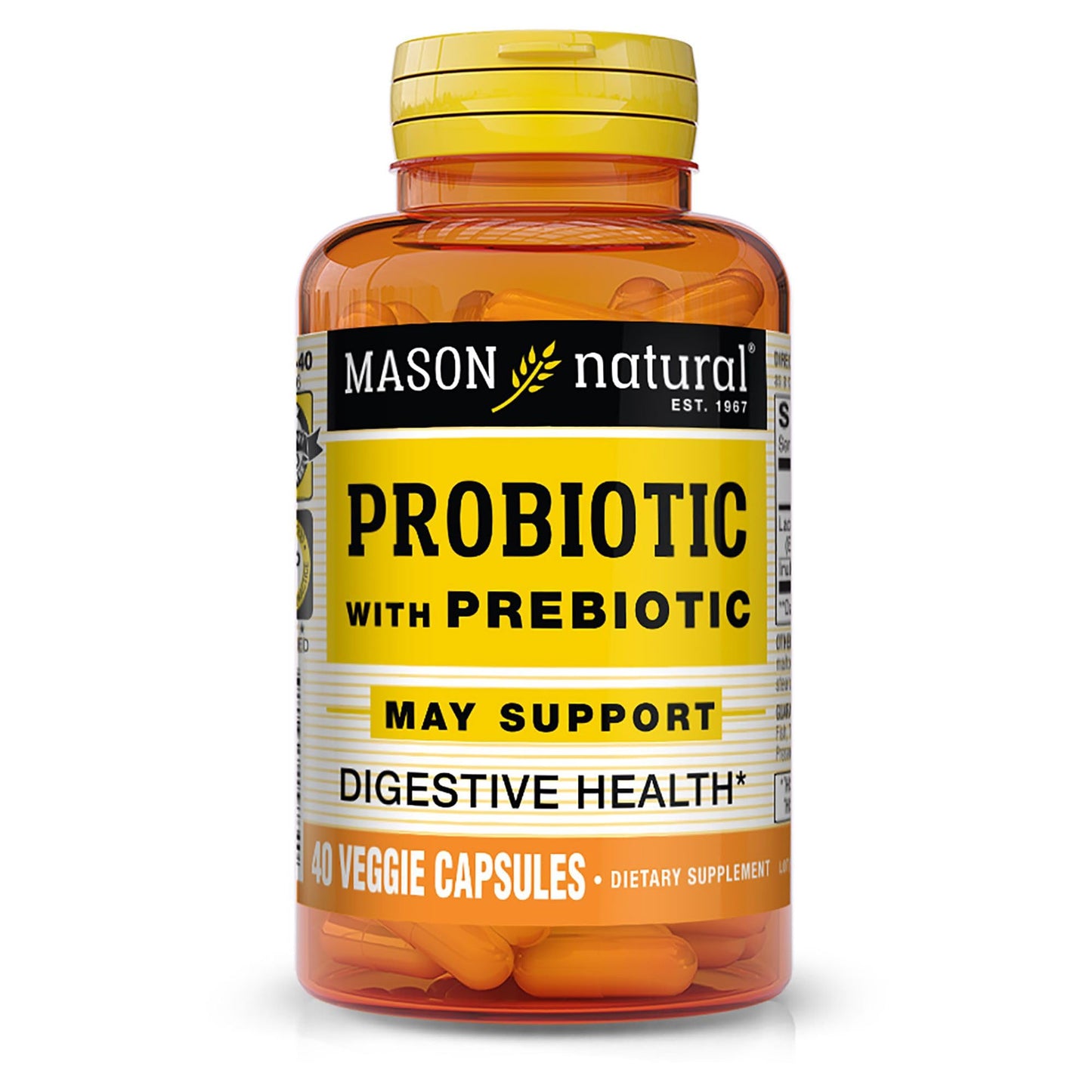 MASON NATURAL Probiotic with Prebiotic, 40 Capsules