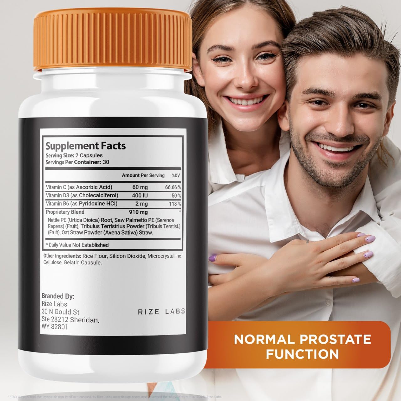 Rize Labs ProstateFlux Capsules, 60 Count