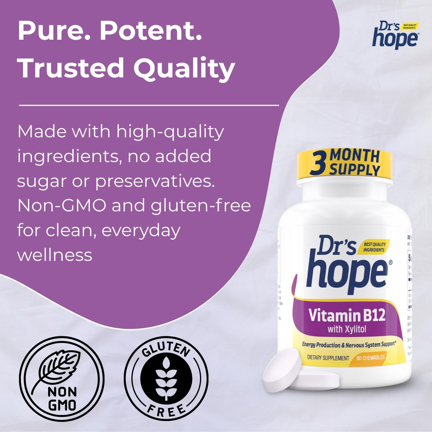 Dr’s Hope Vitamin B12 1000mcg Capsules 90