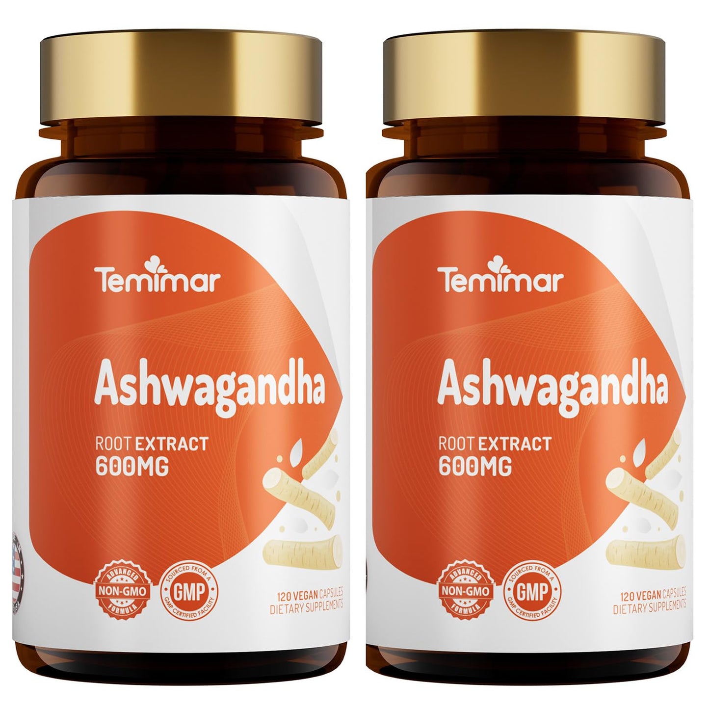 Temimar Ashwagandha Root Extract 600mg Capsules, 240 Capsules
