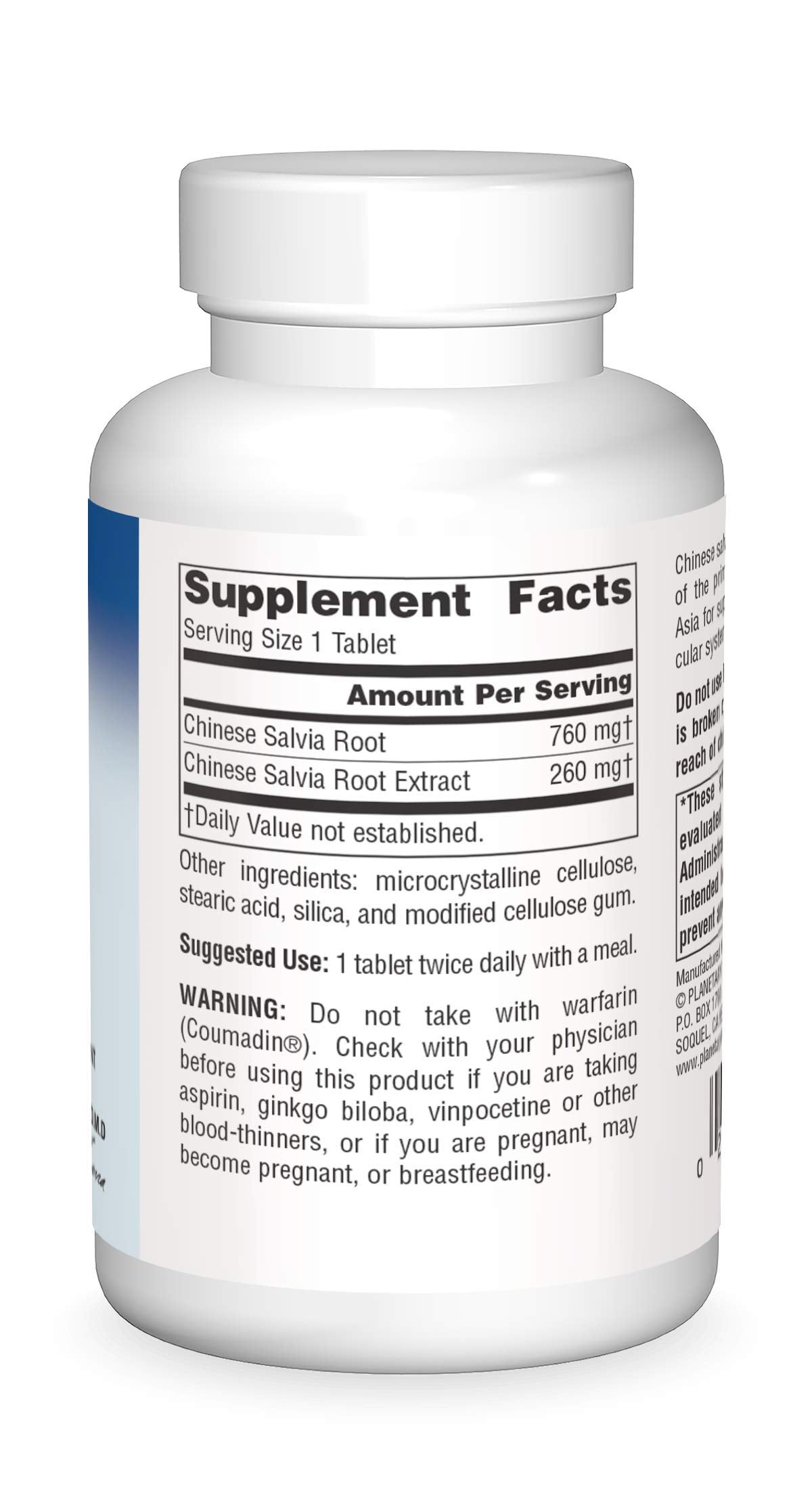 Planetary Herbals Salvia with MSV Tablets, 60 Count