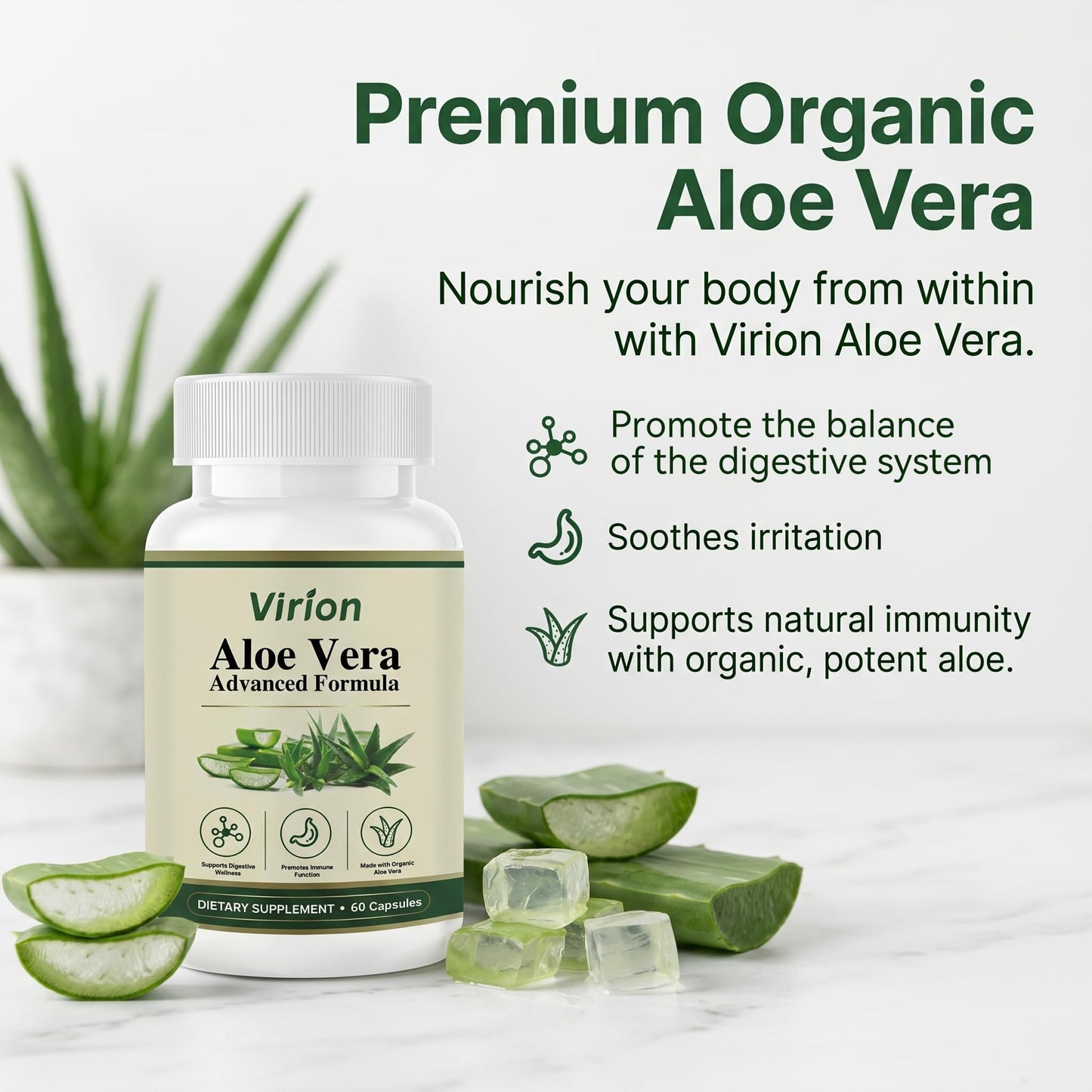 Virion Aloe Vera Capsules 1 Count