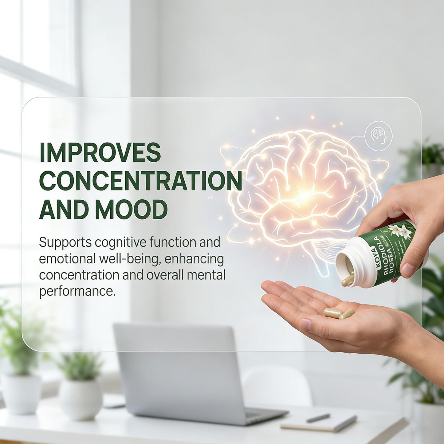 wuliao KOVA Rhodiola Rosea Capsules, 60 Capsules