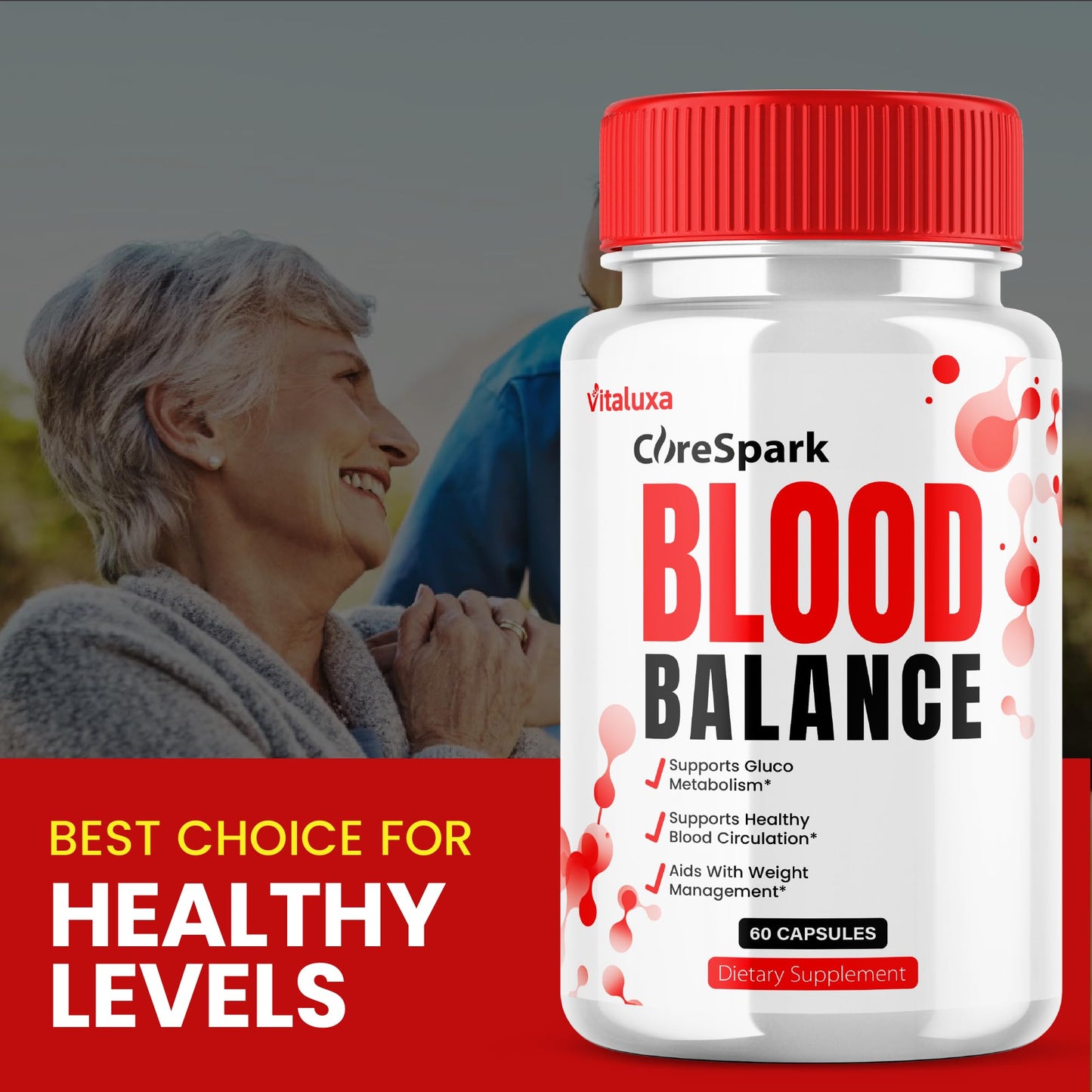 Vitaluxa Corespark Blood Balance Maximum Strength Blood Support Supplement Capsule, 120 Capsules