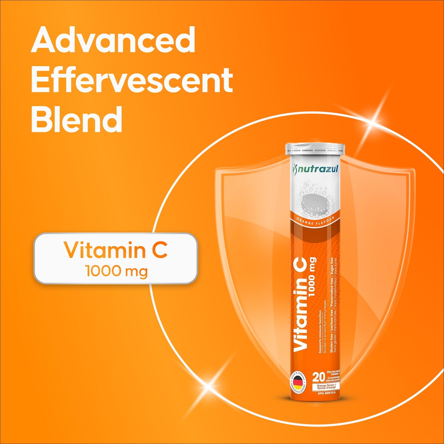 nutrazul Vitamin C 1000mg Effervescent Tablet, 100 Count