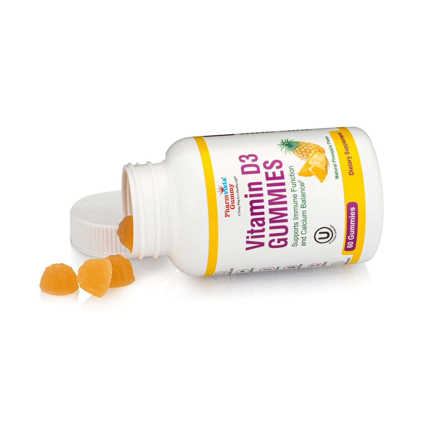 Pharmvista Vitamin D3 Gummies 60 Count