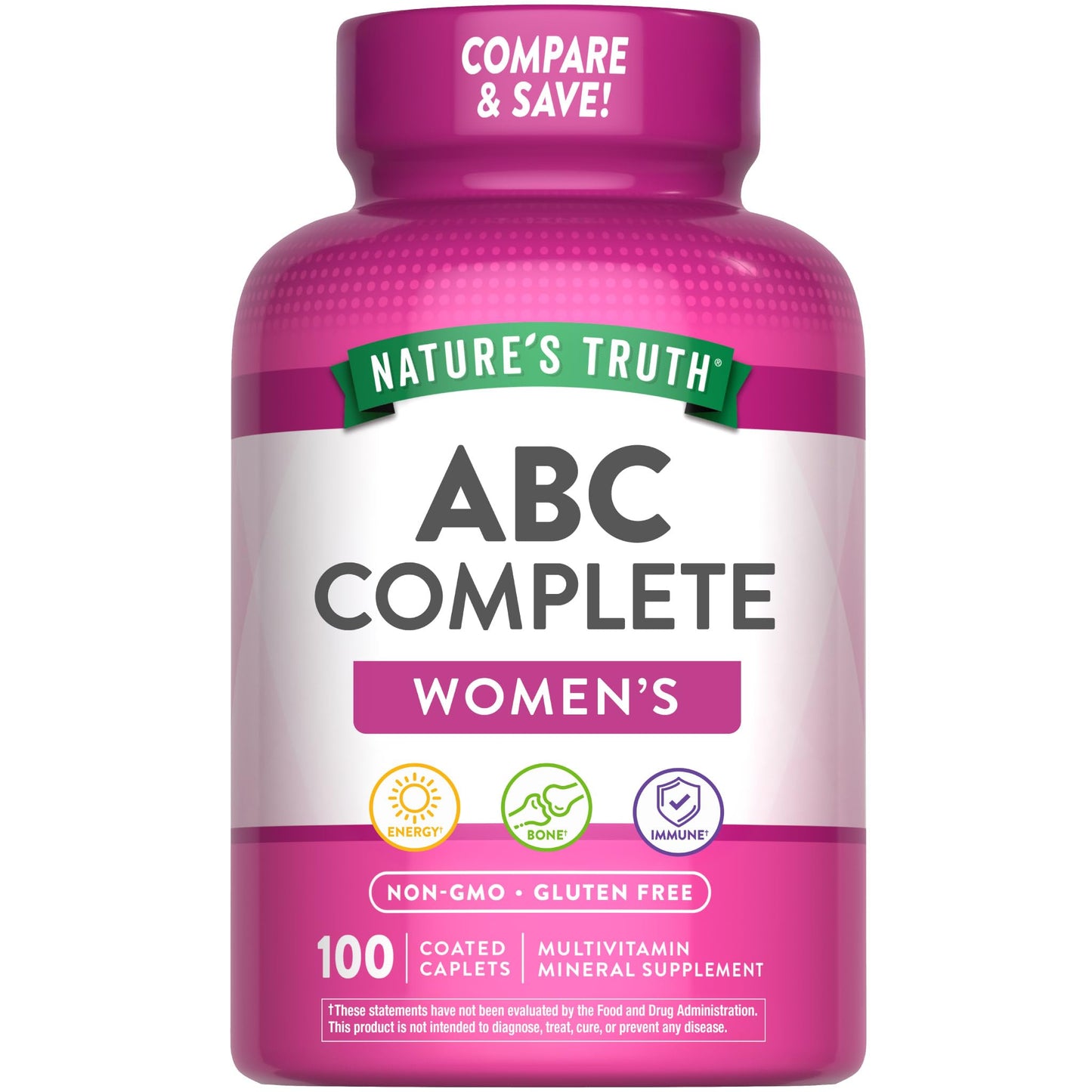 Nature's Truth Multivitamin for Women with Iron Caplets, 100 Count
