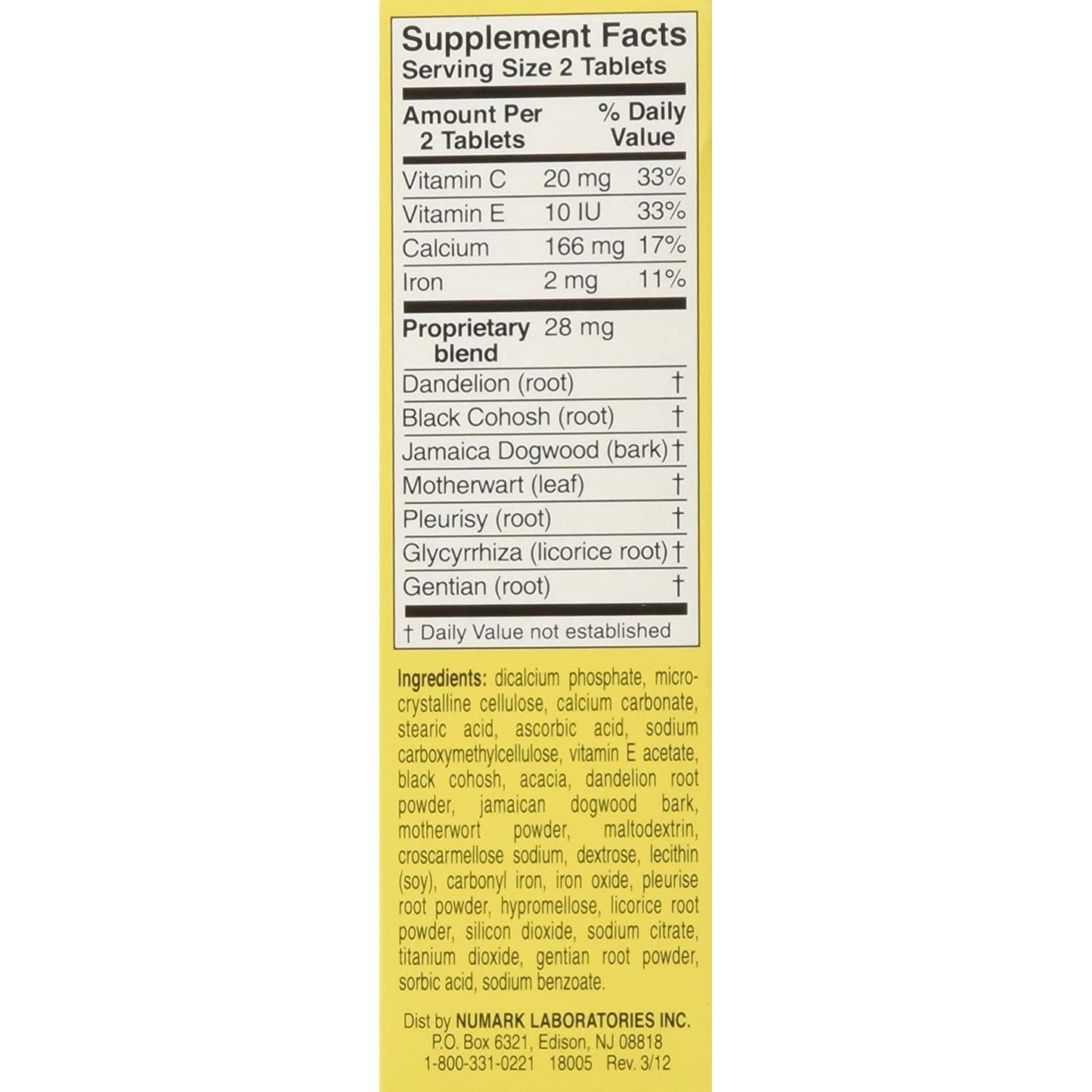 Lydia Pinkham Herbal Tablet Supplement 288 Tablets