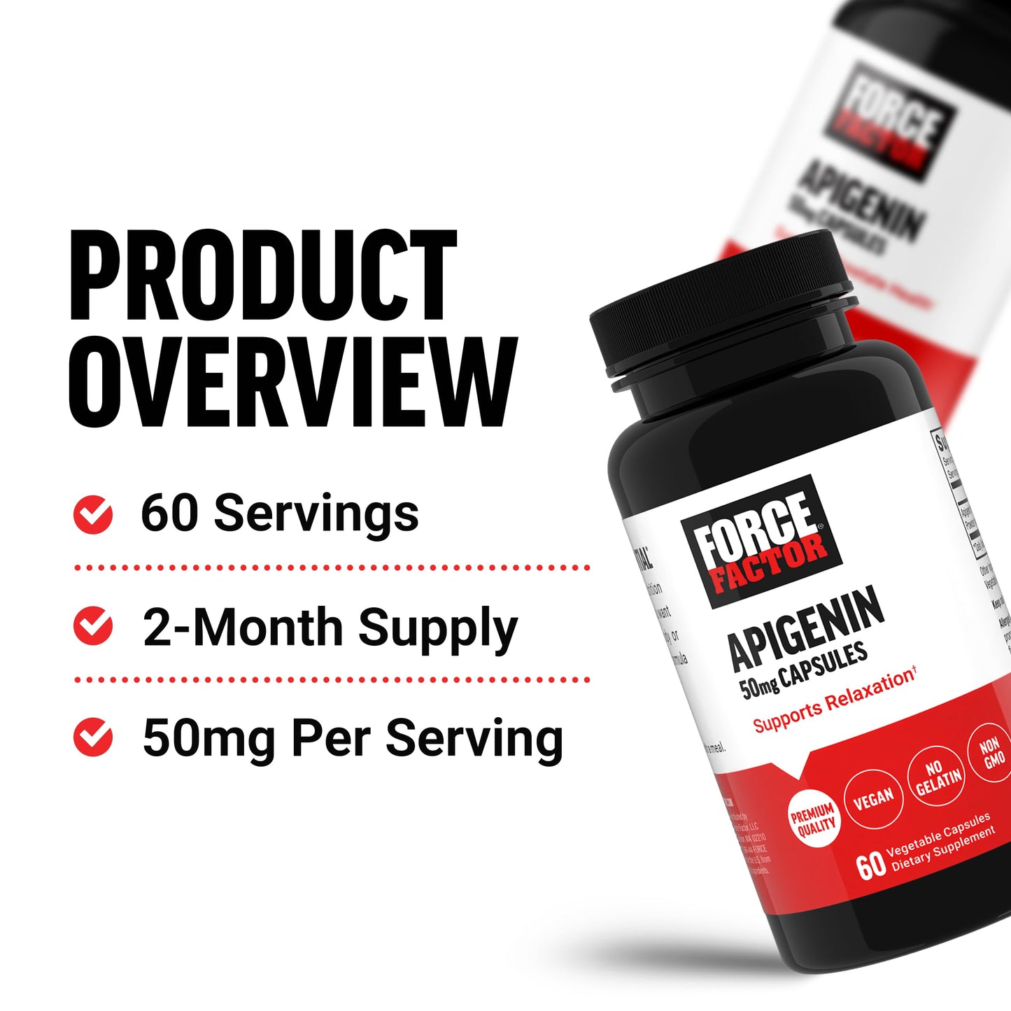 Force Factor Apigenin Capsule, 60 Count