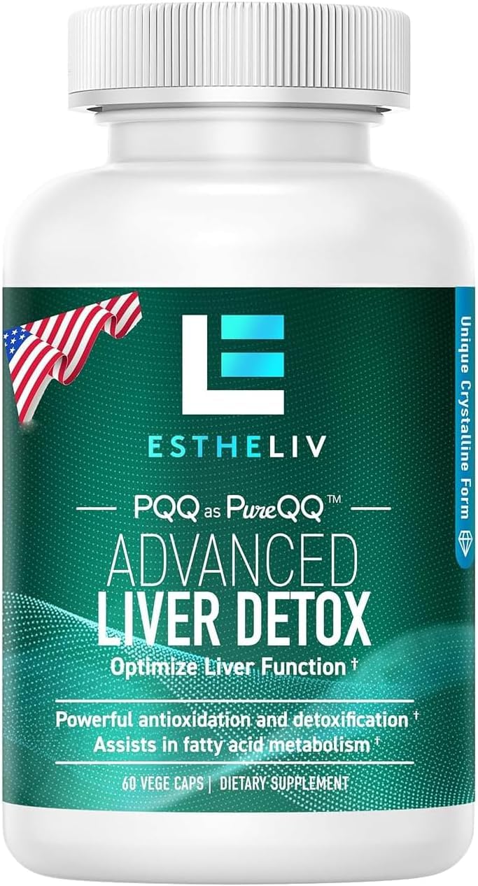 ESTHELIV Liver Cleanse Detox & Repair PQQ + Inositol Formula Capsule, 60 Capsules