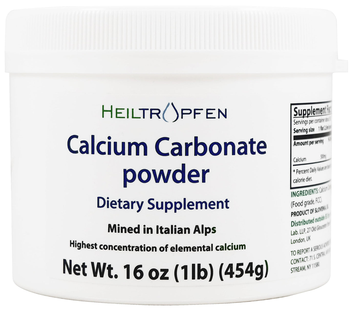 Heiltropfen Calcium Carbonate Powder 16 Ounces