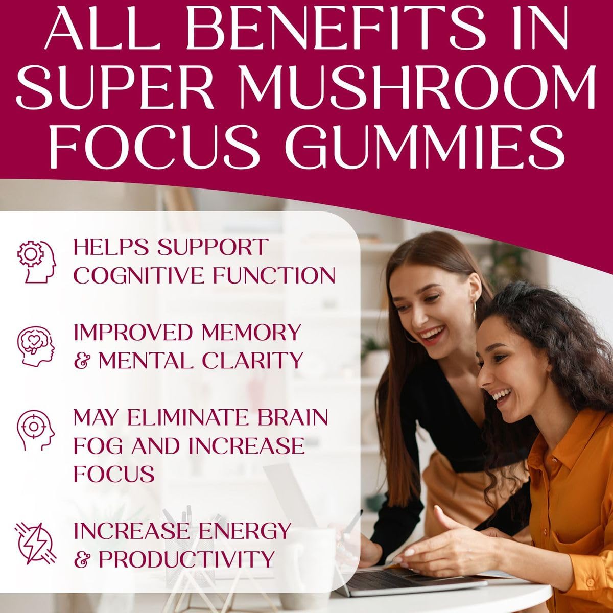 Auri Focus Gummies & Brain Boost Elixir Bundle - 2-Pack, Gummy Focus Gummies & Lion’s Mane Liquid Elixir, 60 Gummies and 60ml