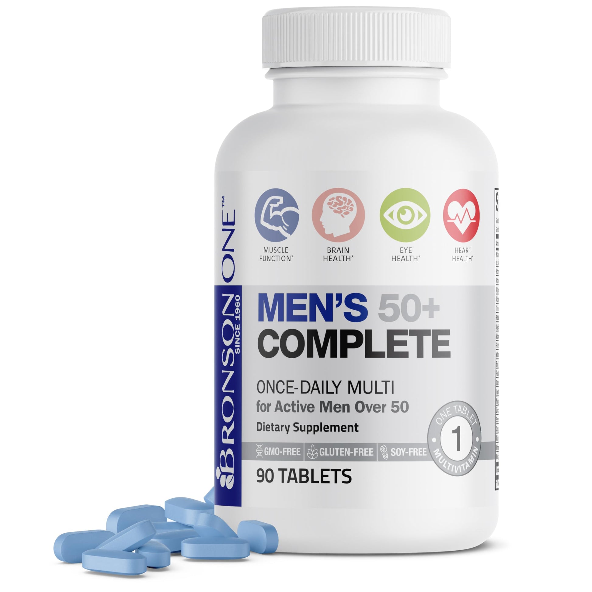 Bronson ONE Daily Men's 50+ Complete Multivitamin Multimineral, 90 Tablets