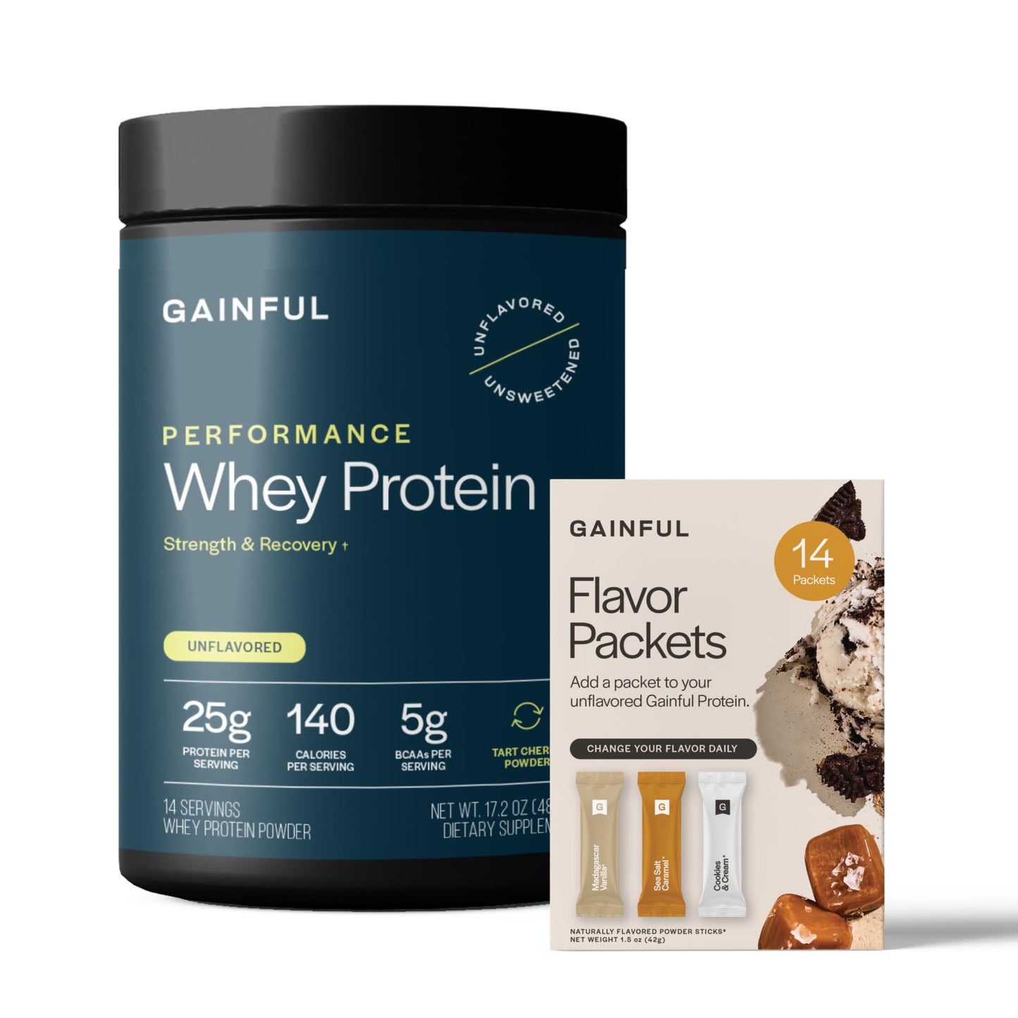 Gainful Performance Whey Protein Powder & Sweet Treat Flavor Bundle, 22.2