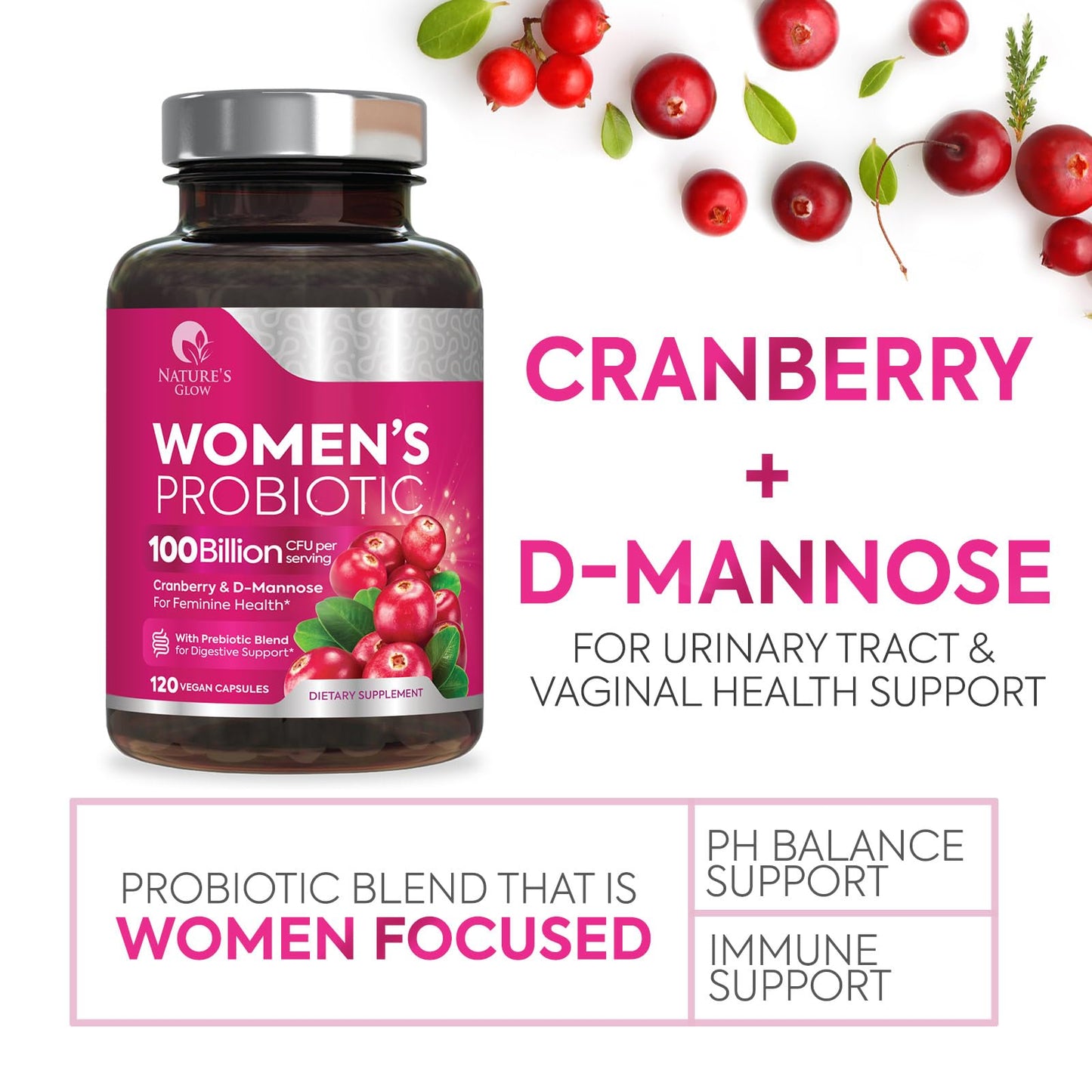 Nature's Glow Probiotics For Women Capsule 120 Count