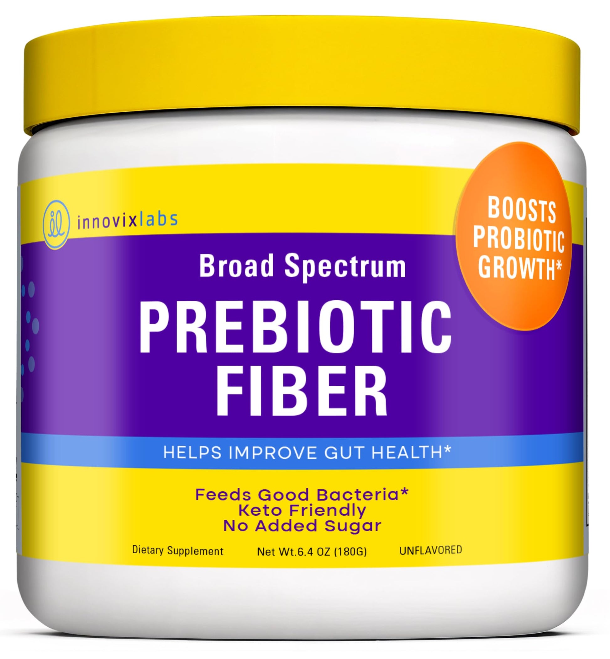 InnovixLabs Prebiotic Fiber Powder for Digestive & Gut Health 6.4 oz