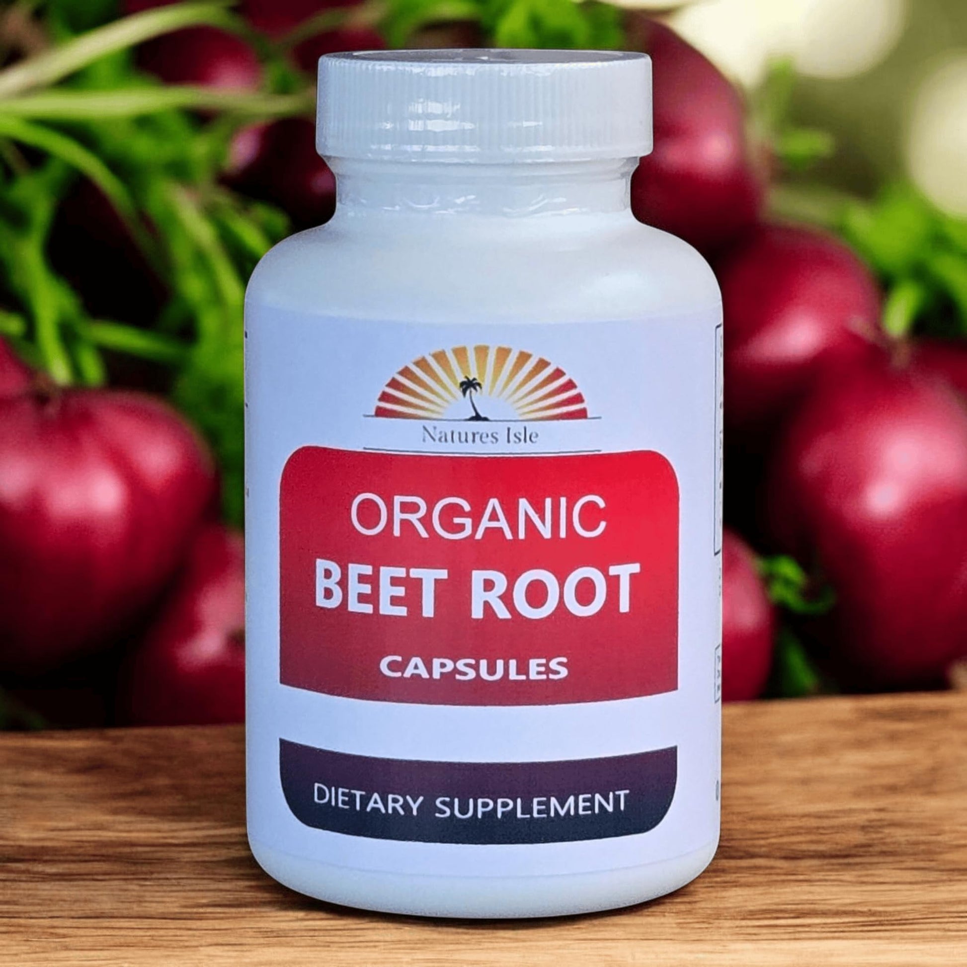 Herbal Island Organic Beet Root Capsules 500mg Each, 120 Count