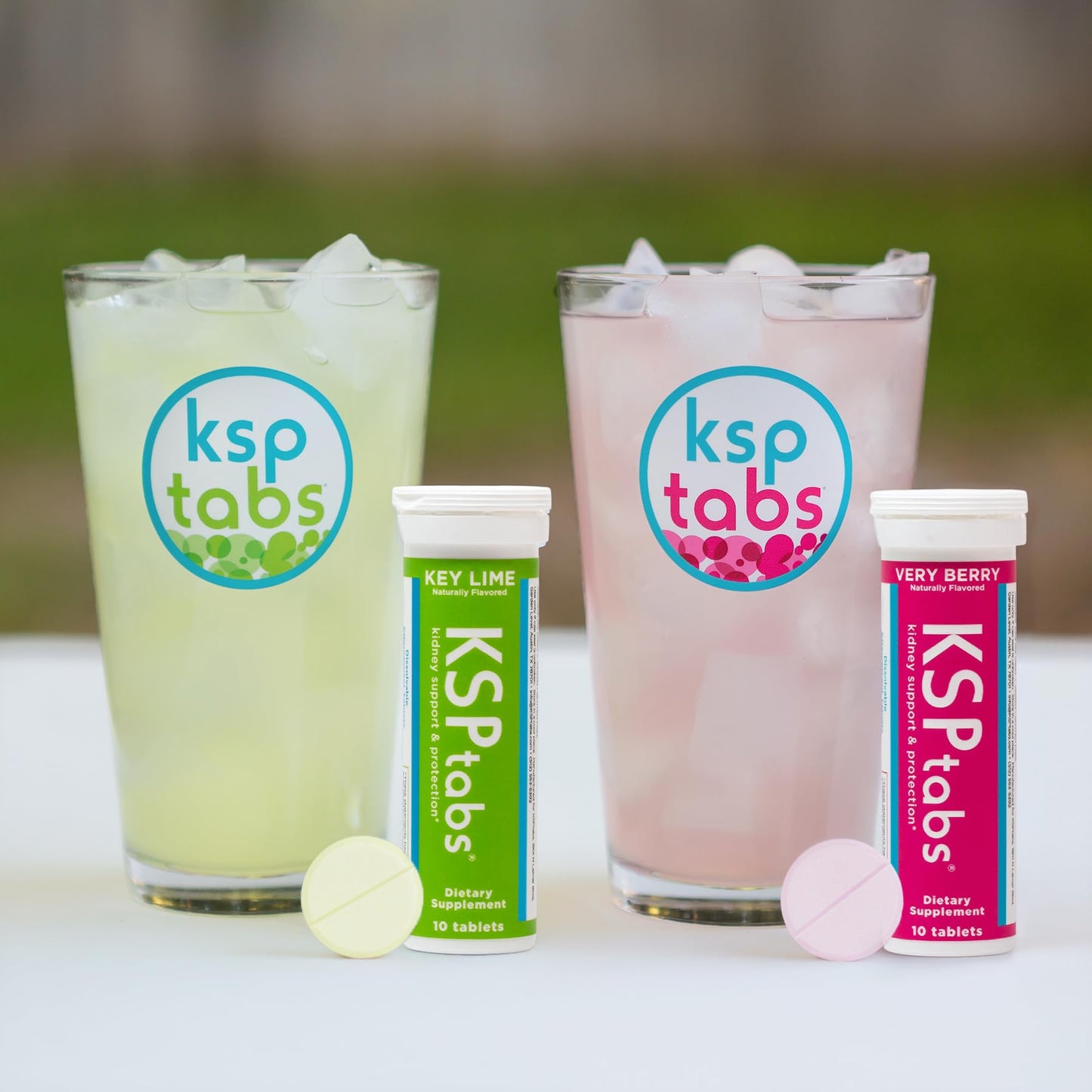 KSPtabs Lime & Berry All Natural Hydration & Kidney Health Supplement to Combat Calcium Oxalate Crystal Formation, Tablets, 80
