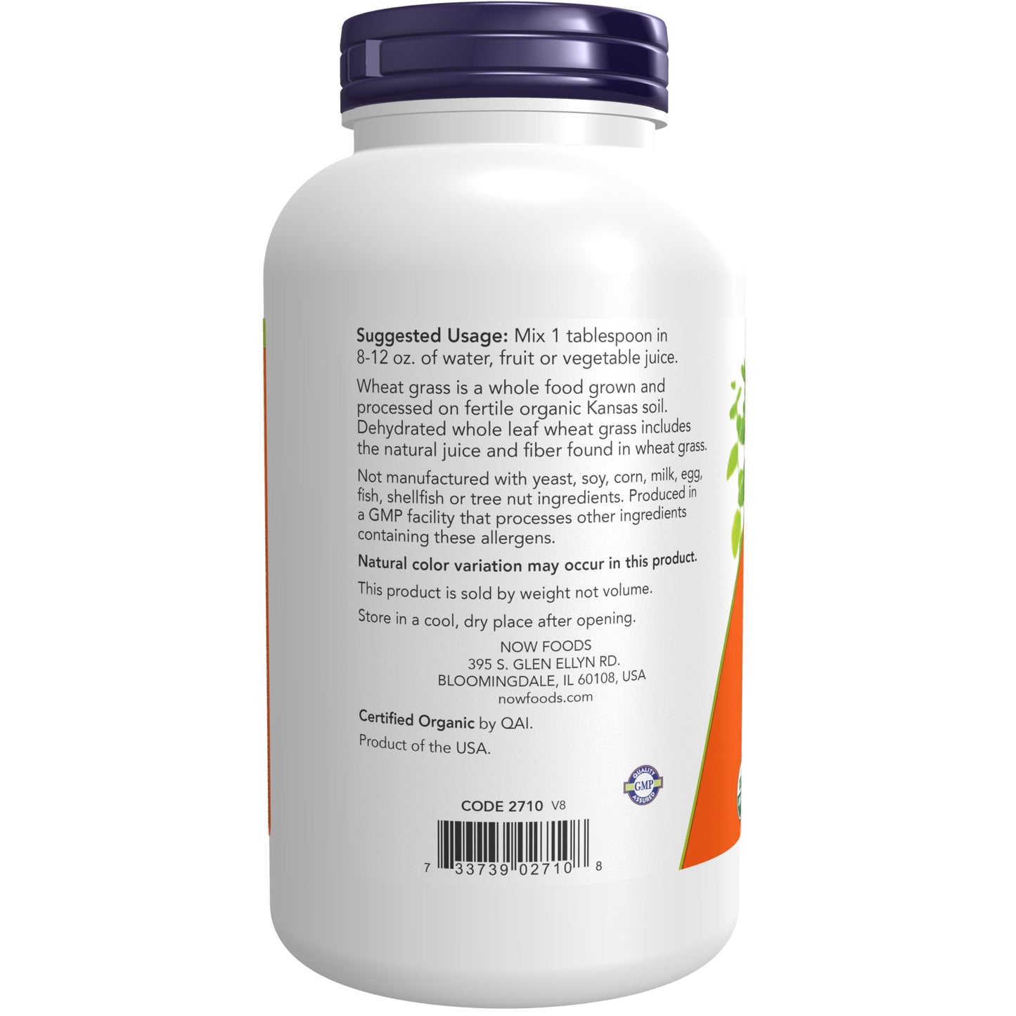 NOW Foods Wheat Grass Powder, 9 oz