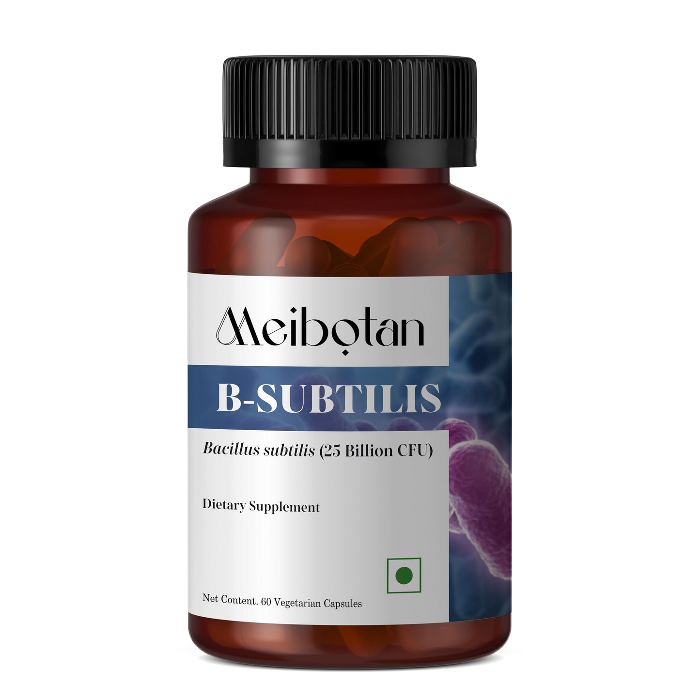 MEIBOTAN Bacillus Subtilis 25 Billion Veggie Capsules, 60 Count