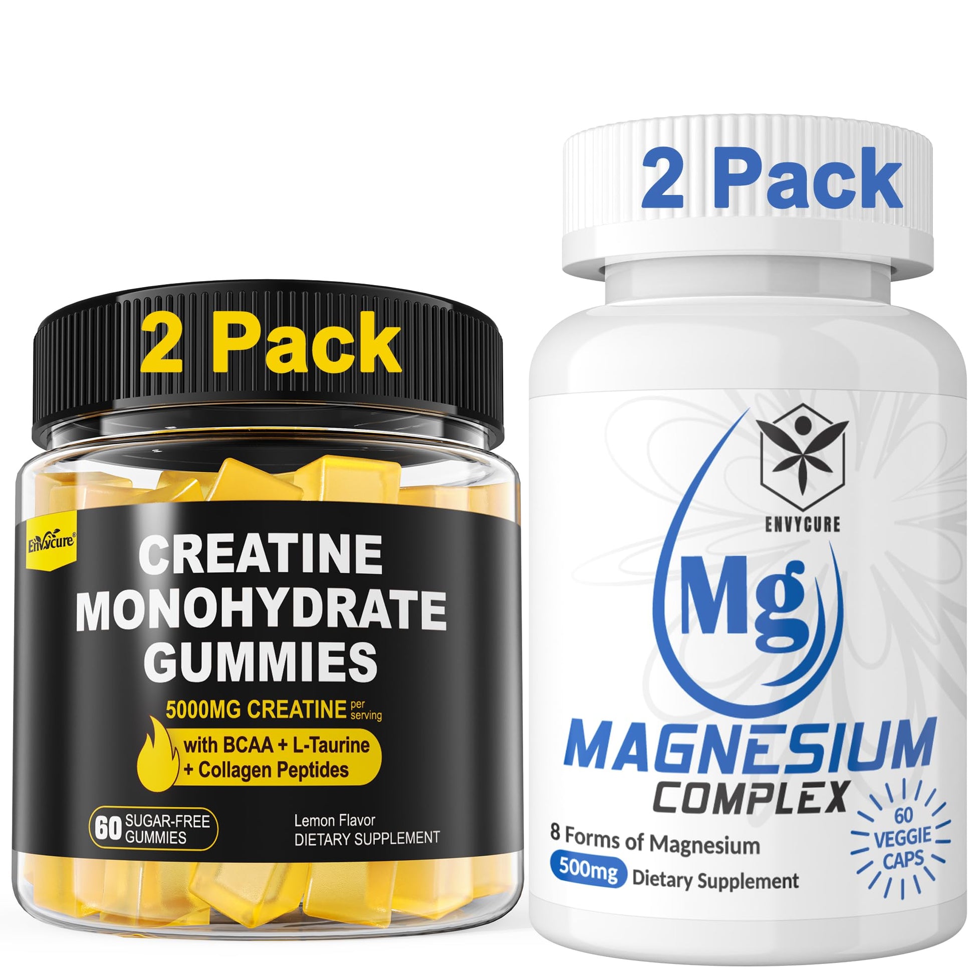 EnvyCure Creatine Monohydrate Gummies with Magnesium Complex, 240 Gummies