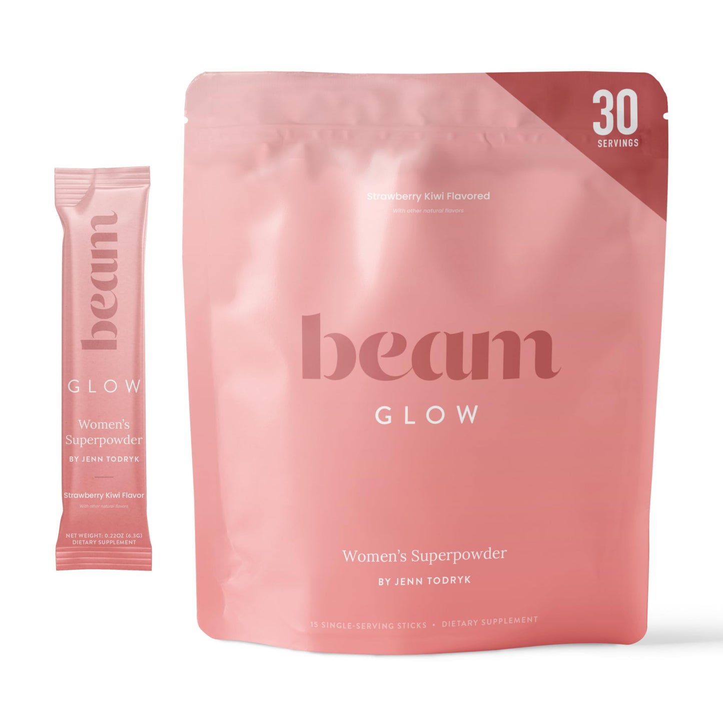 Beam Glow Hormone Balance Powder for Women, Cortisol Support with Ashwagandha & Selenium, 30 Servings